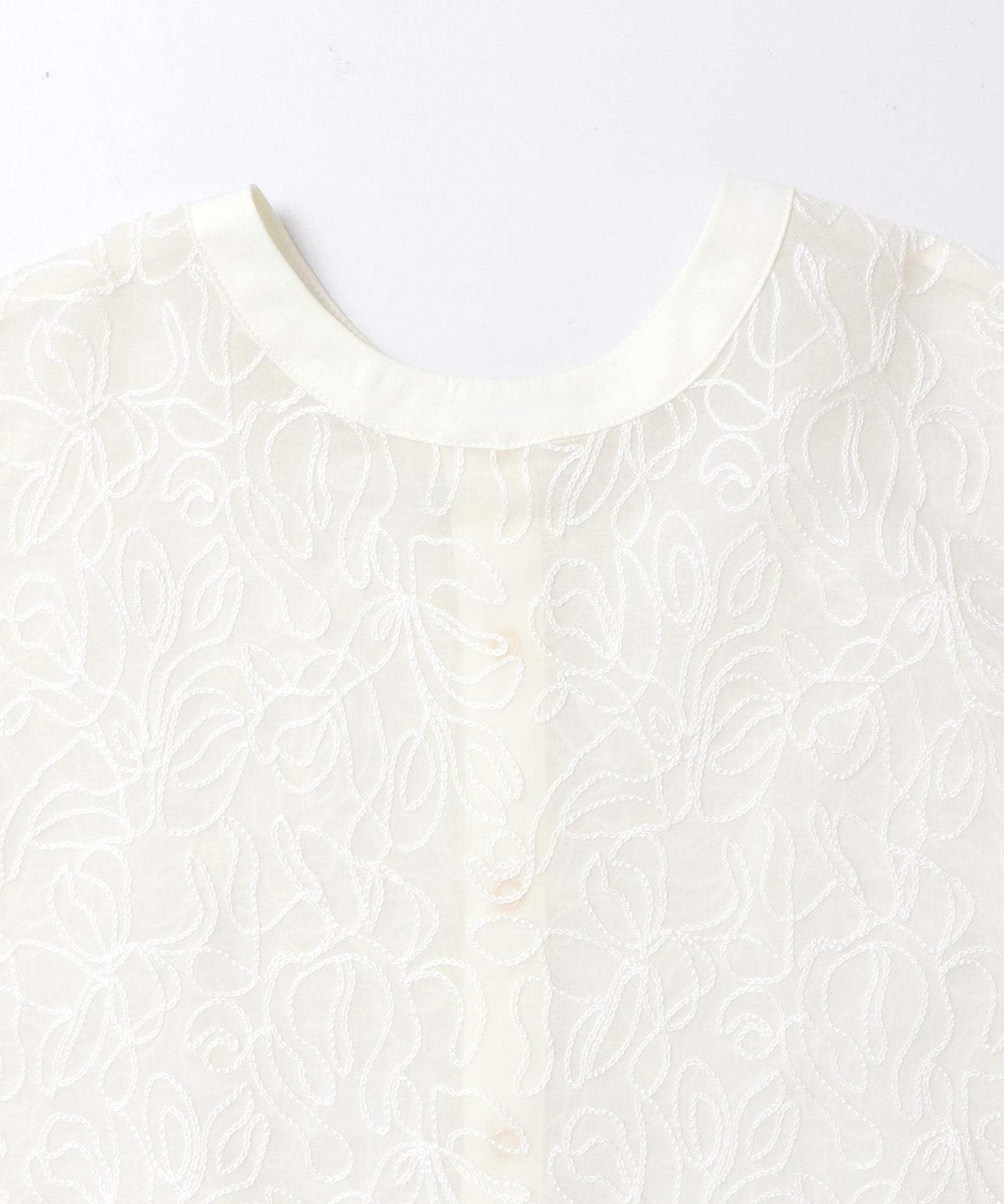REVERSIBLE SHEER EMBROIDERED TOP