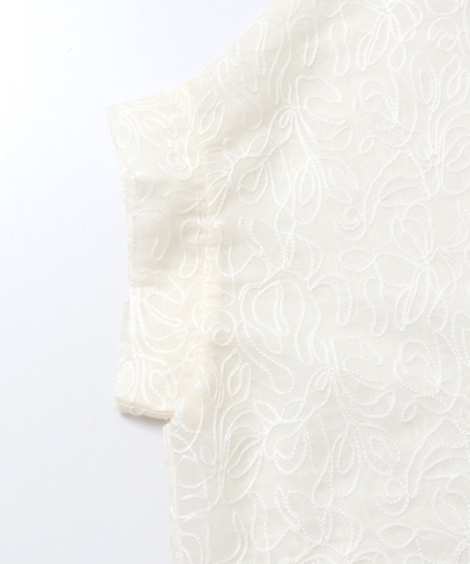 REVERSIBLE SHEER EMBROIDERED TOP