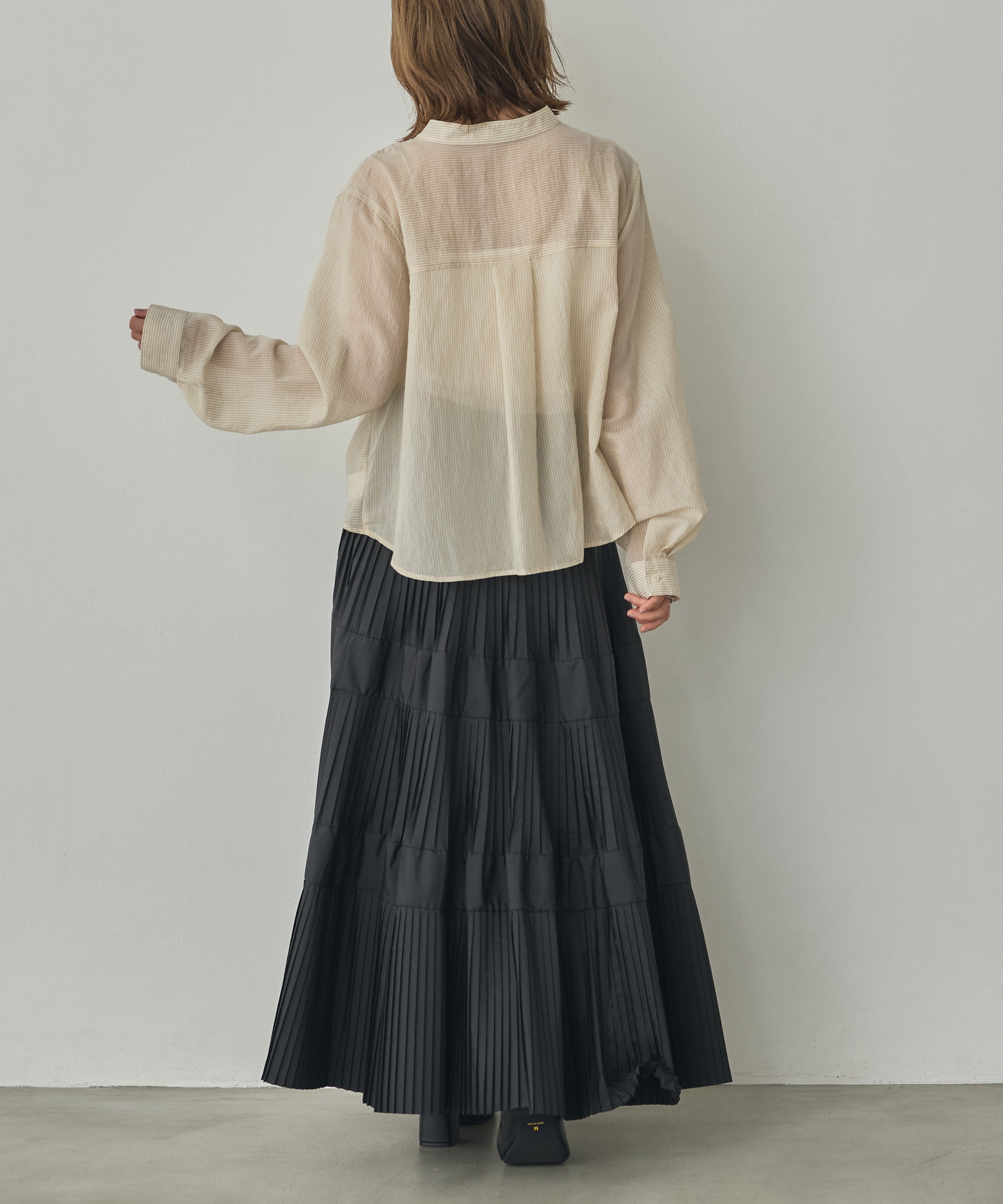 GROSGRAIN STRIPED TWIST SHIRT
