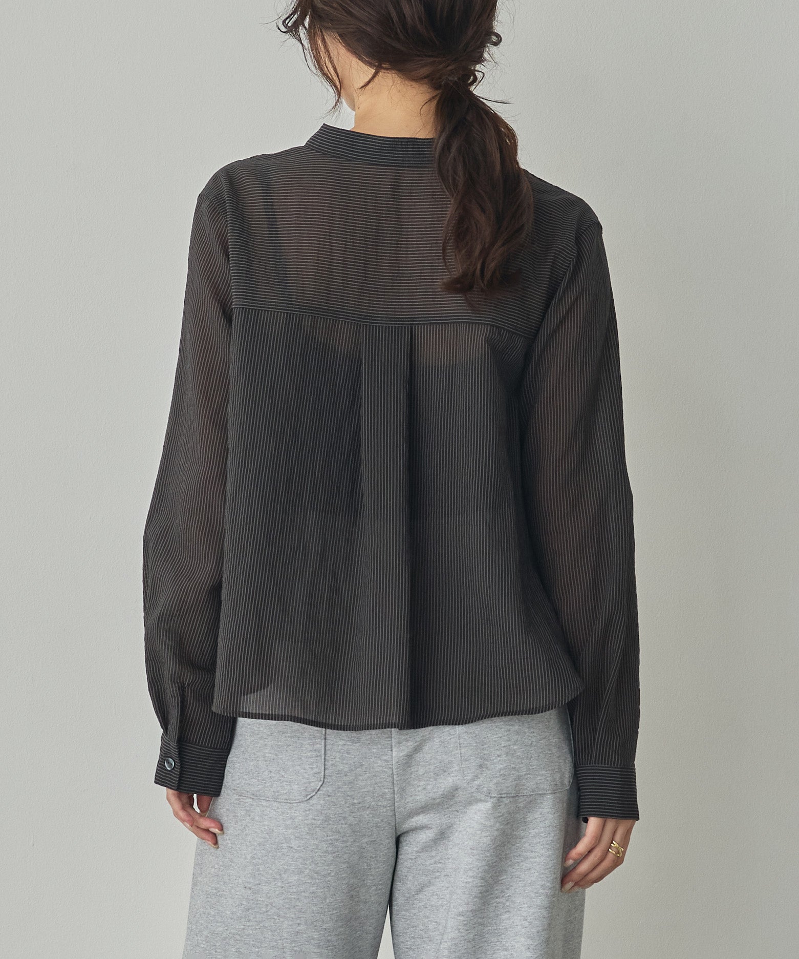 GROSGRAIN STRIPED TWIST SHIRT