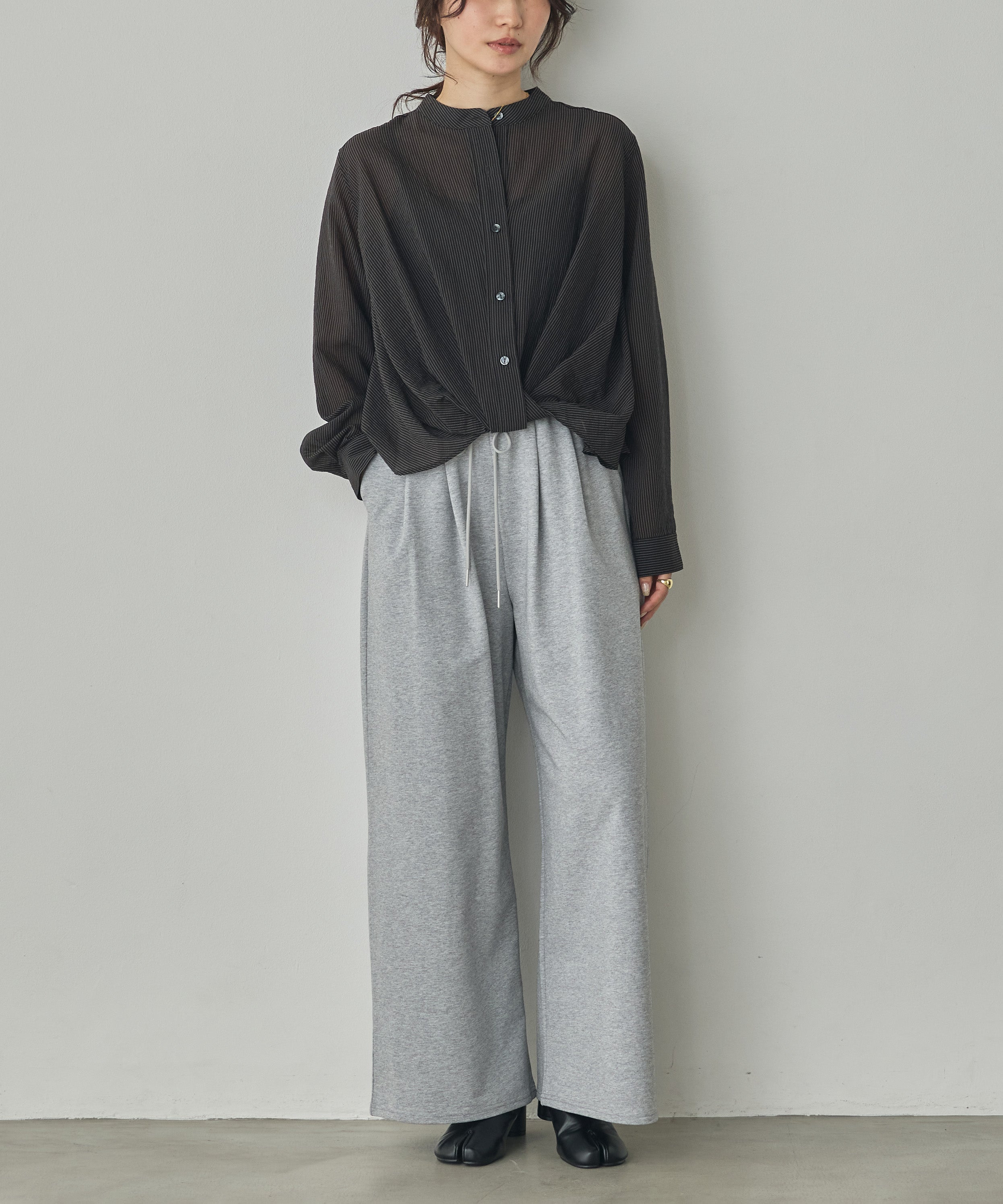 GROSGRAIN STRIPED TWIST SHIRT
