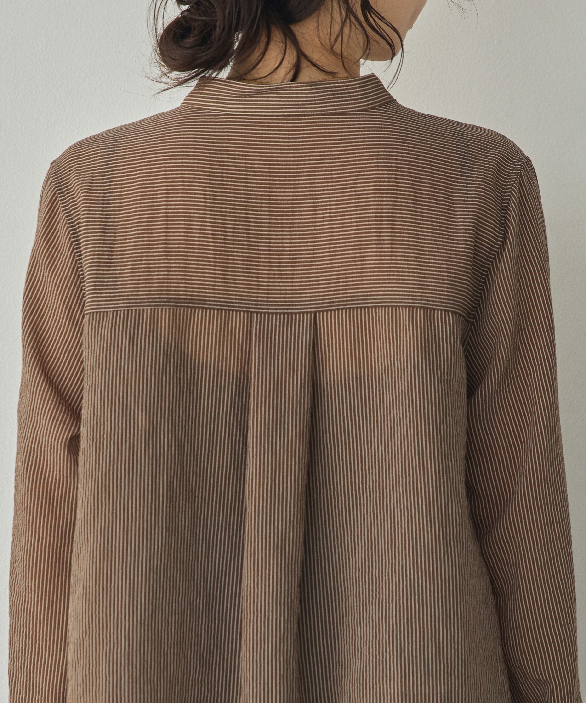 GROSGRAIN STRIPED TWIST SHIRT