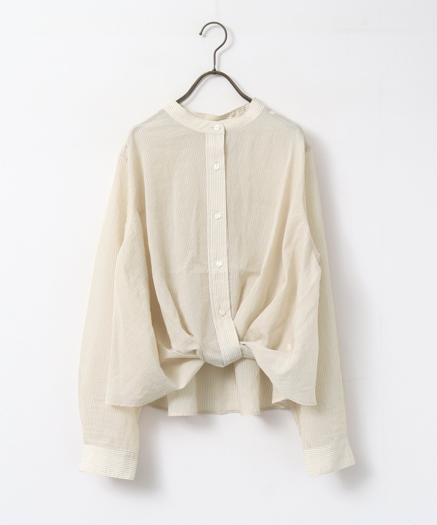 GROSGRAIN STRIPED TWIST SHIRT