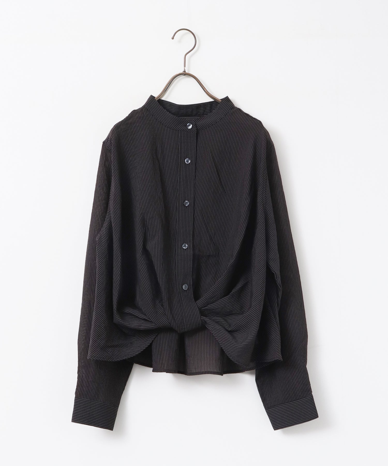 GROSGRAIN STRIPED TWIST SHIRT