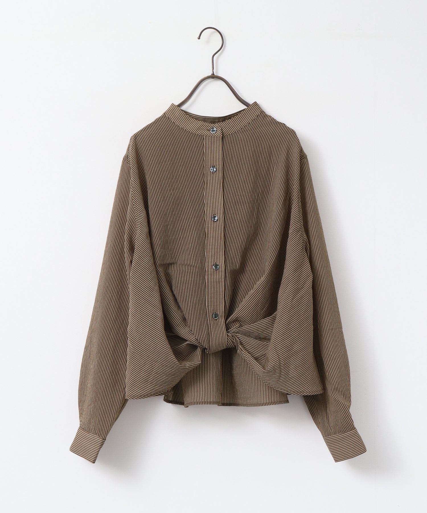 GROSGRAIN STRIPED TWIST SHIRT