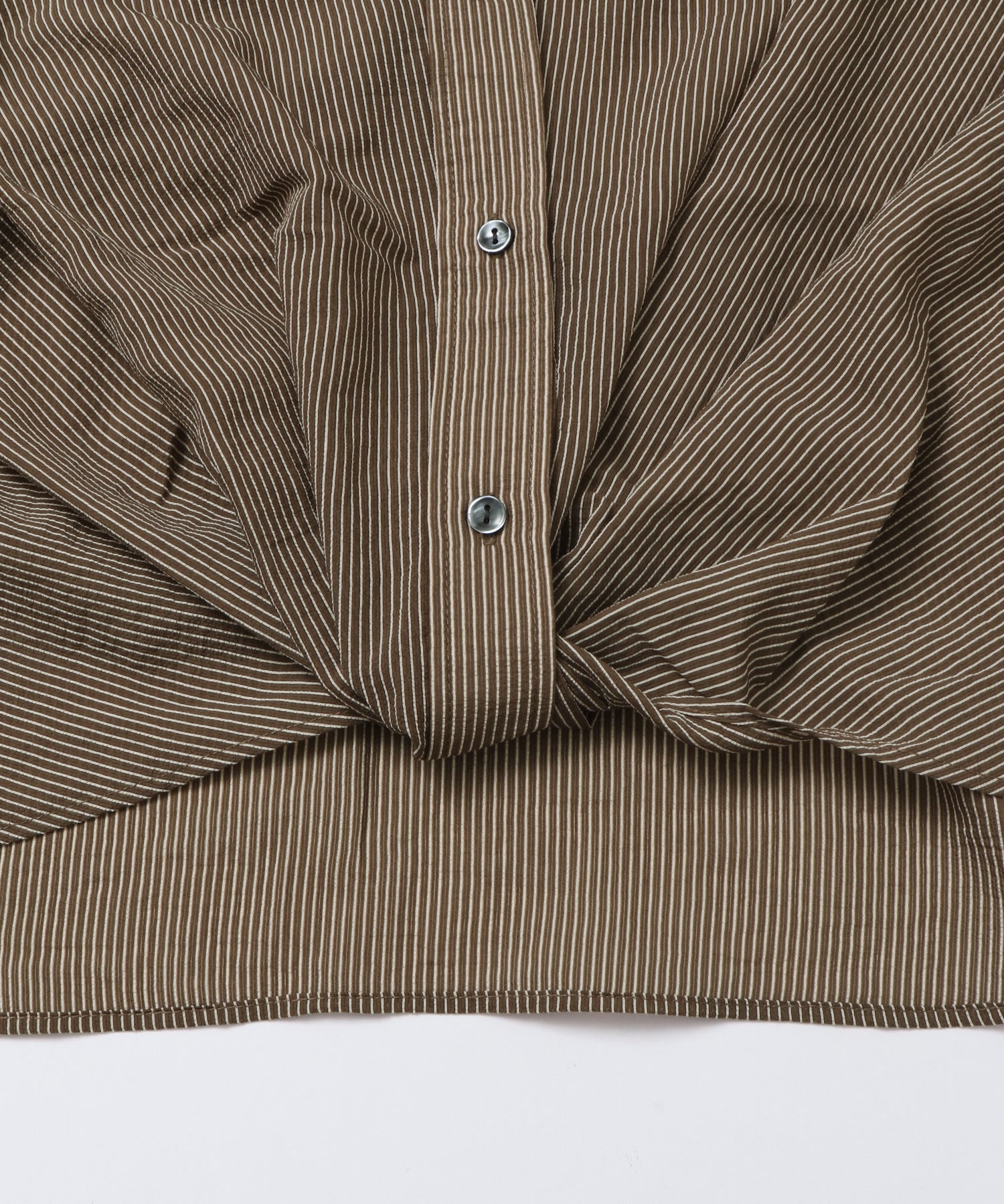 GROSGRAIN STRIPED TWIST SHIRT