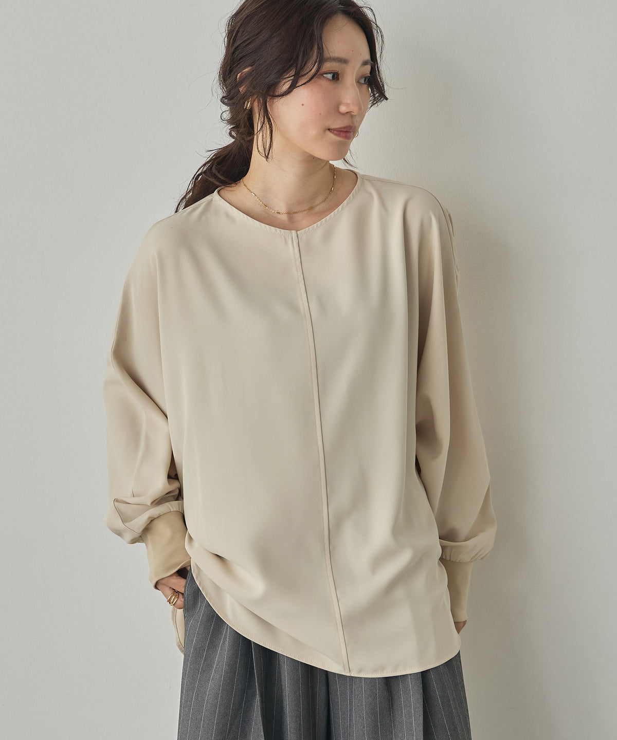 GEORGETTE DOLMAN-SLEEVE TOPS