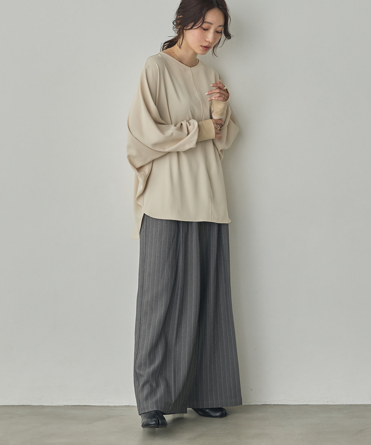 GEORGETTE DOLMAN-SLEEVE TOPS