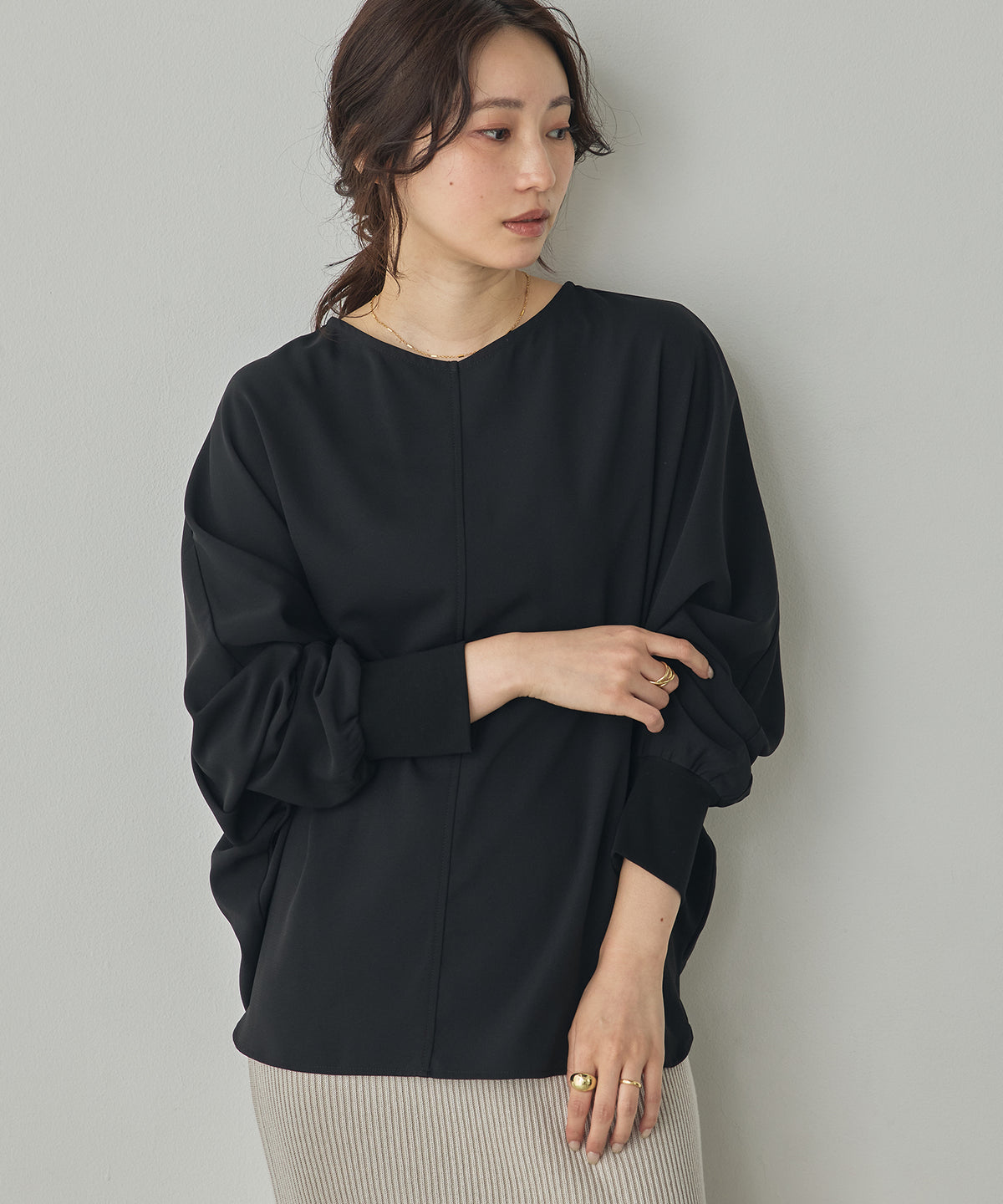 GEORGETTE DOLMAN-SLEEVE TOPS