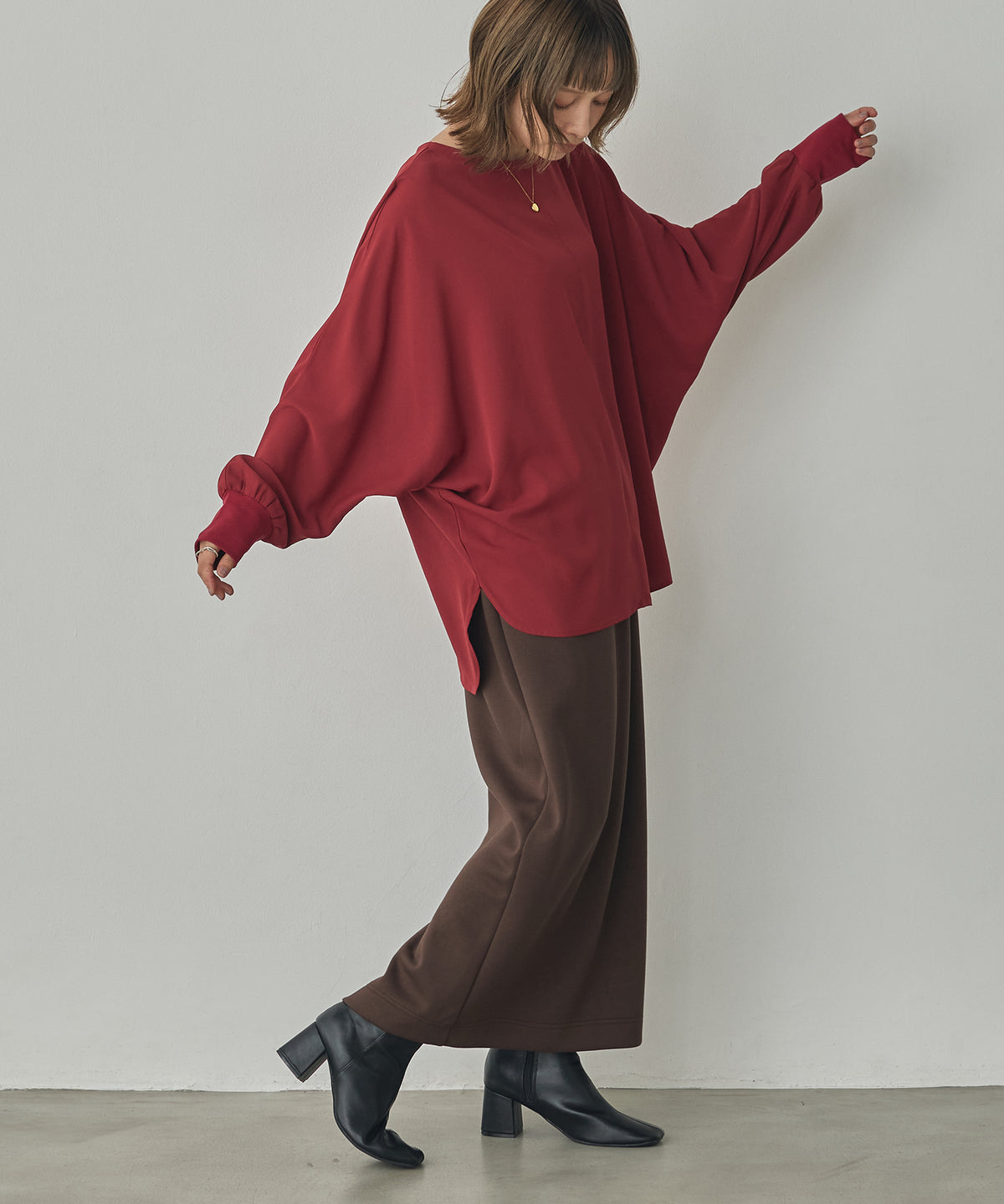 GEORGETTE DOLMAN-SLEEVE TOPS