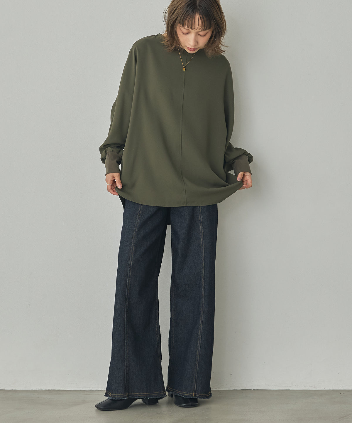 GEORGETTE DOLMAN-SLEEVE TOPS