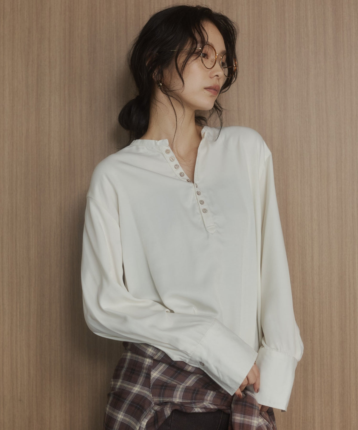 CUPRA-LIKE HENLEY-NECK SHIRT