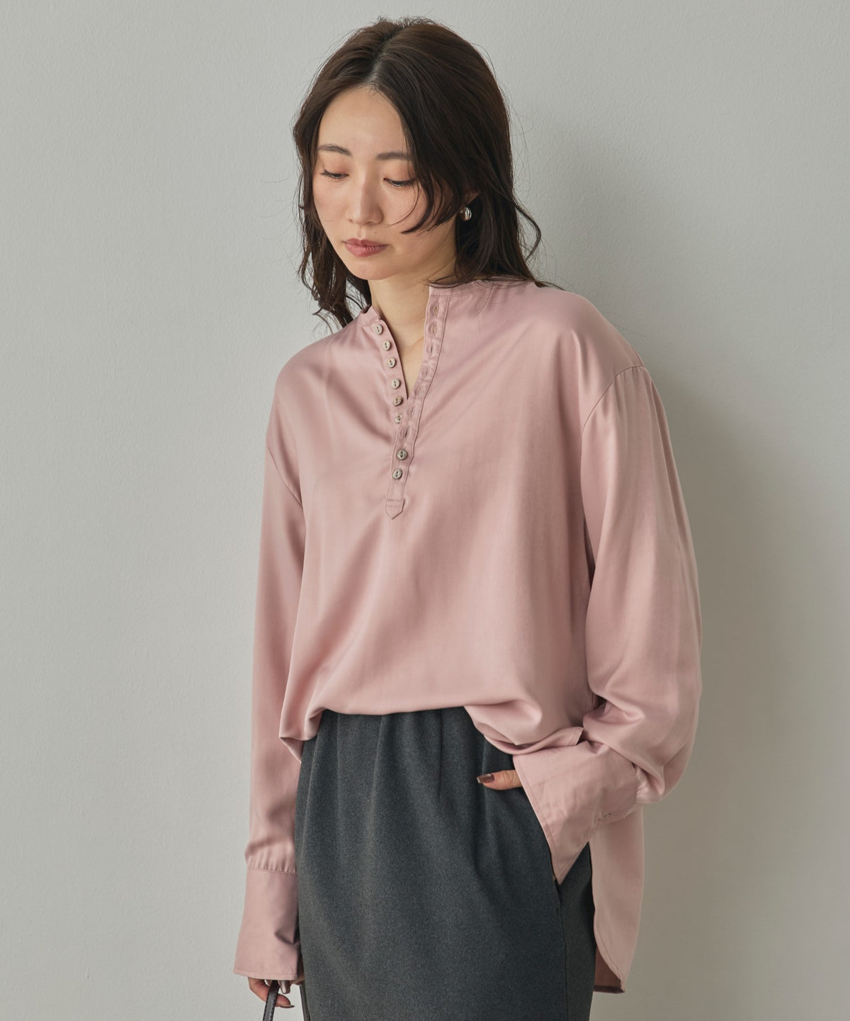 CUPRA-LIKE HENLEY-NECK SHIRT