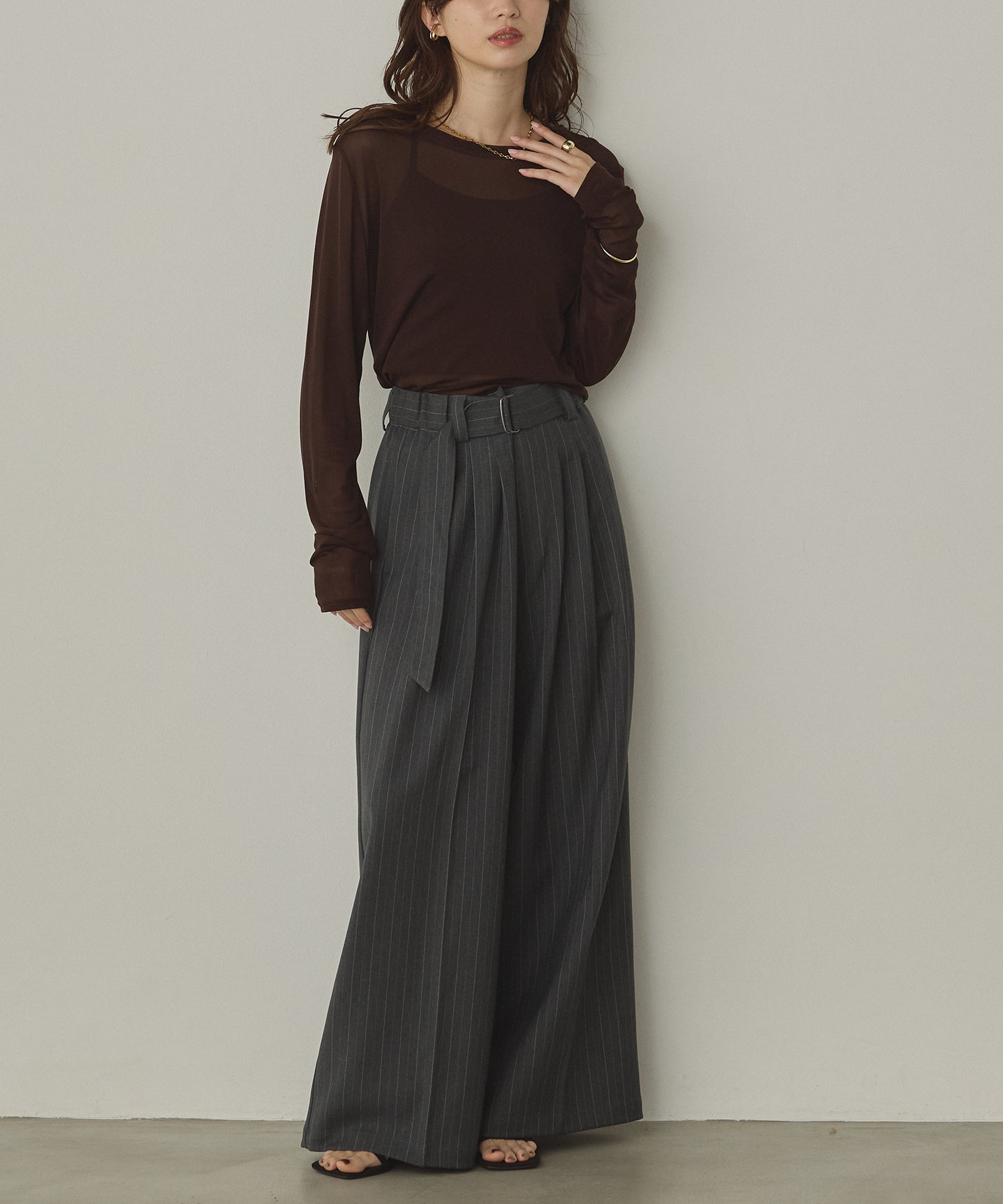 model : H160 着用サイズ : FREE