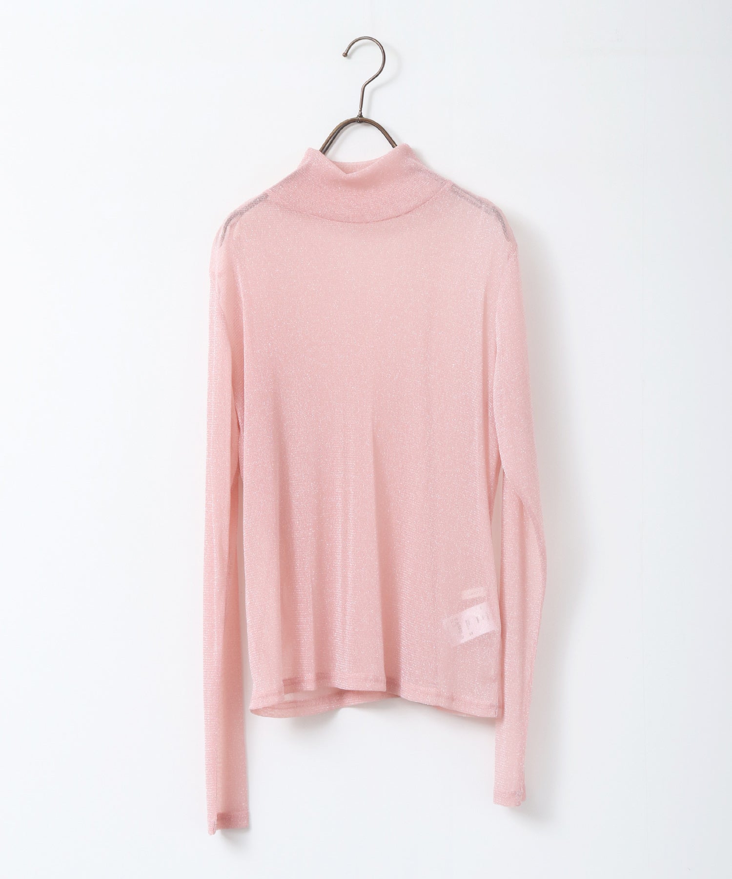 【新色追加】ラメシアー ハイネックトップス