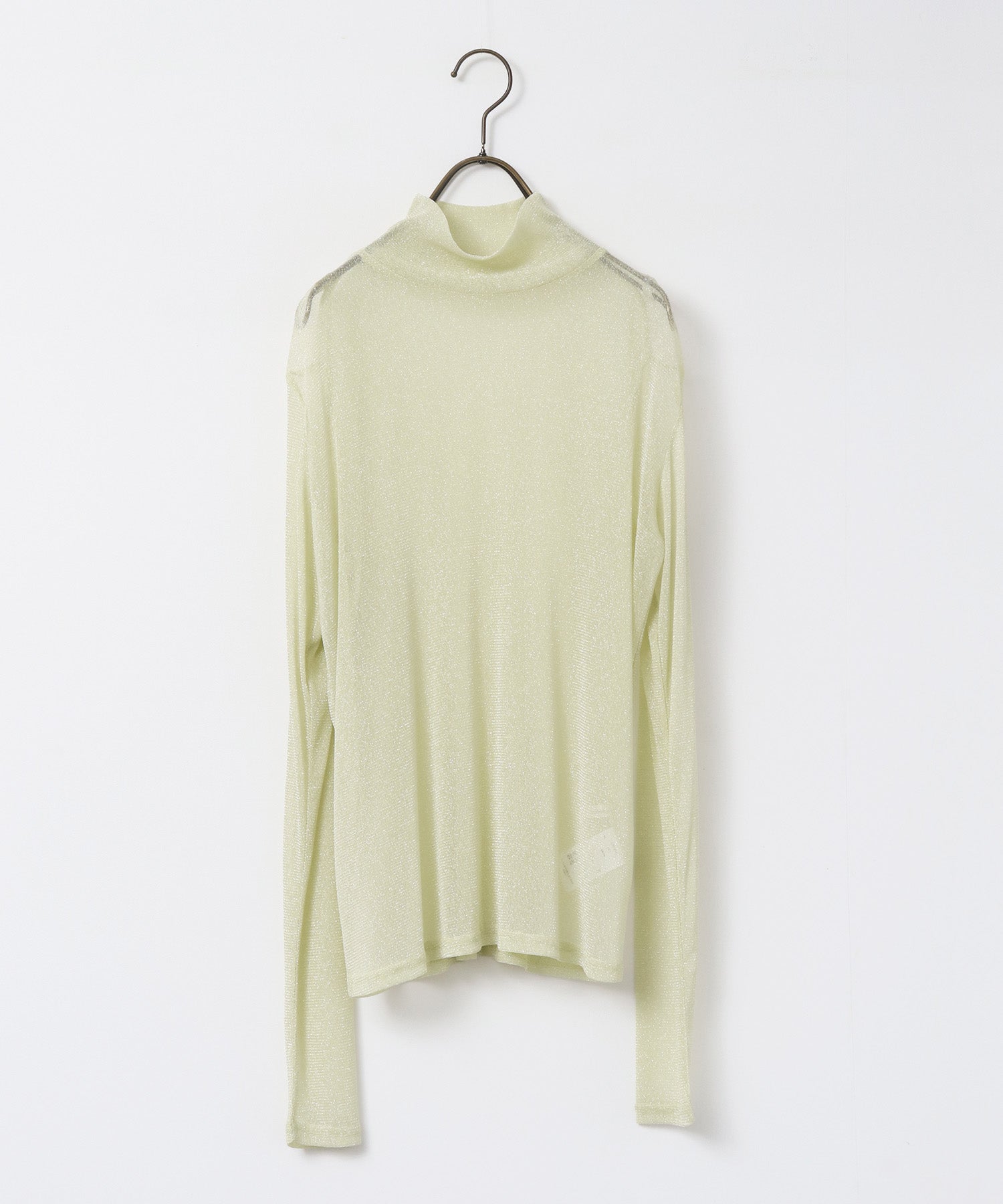 【新色追加】ラメシアー ハイネックトップス