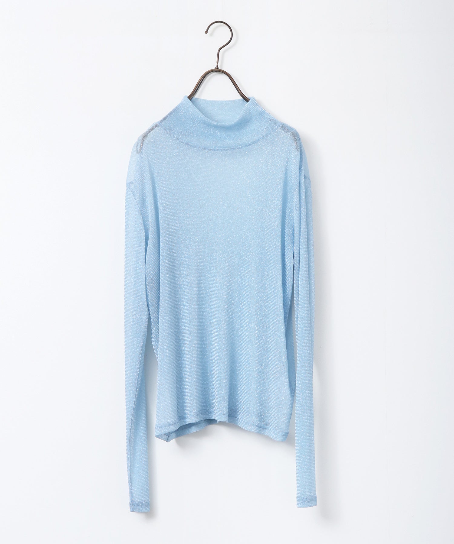 【新色追加】ラメシアー ハイネックトップス