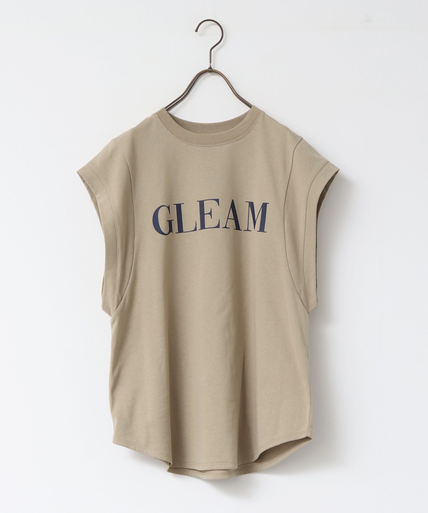 ノースリーブ プリントTシャツ