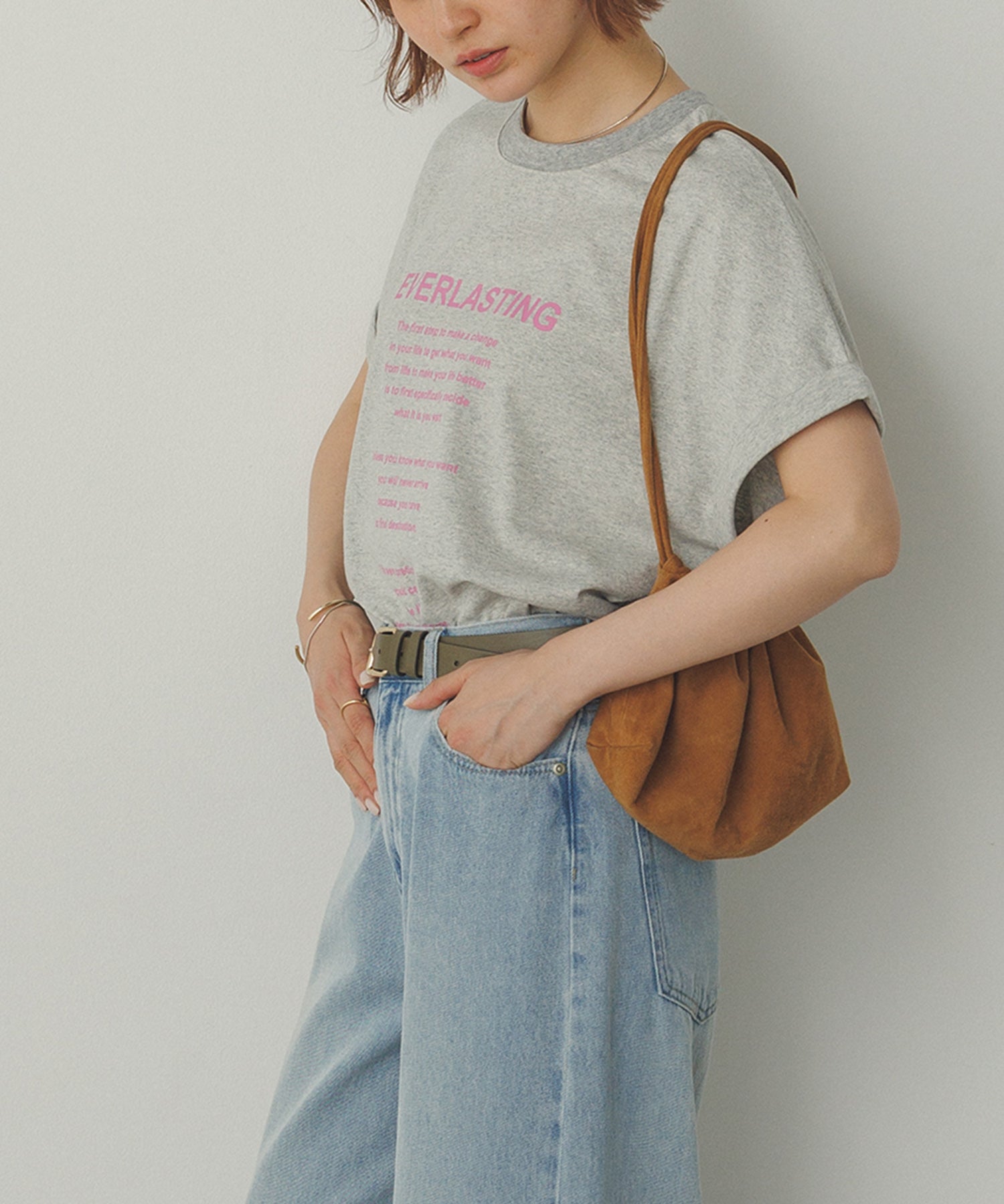 前後2WAY ロゴプリントTシャツ