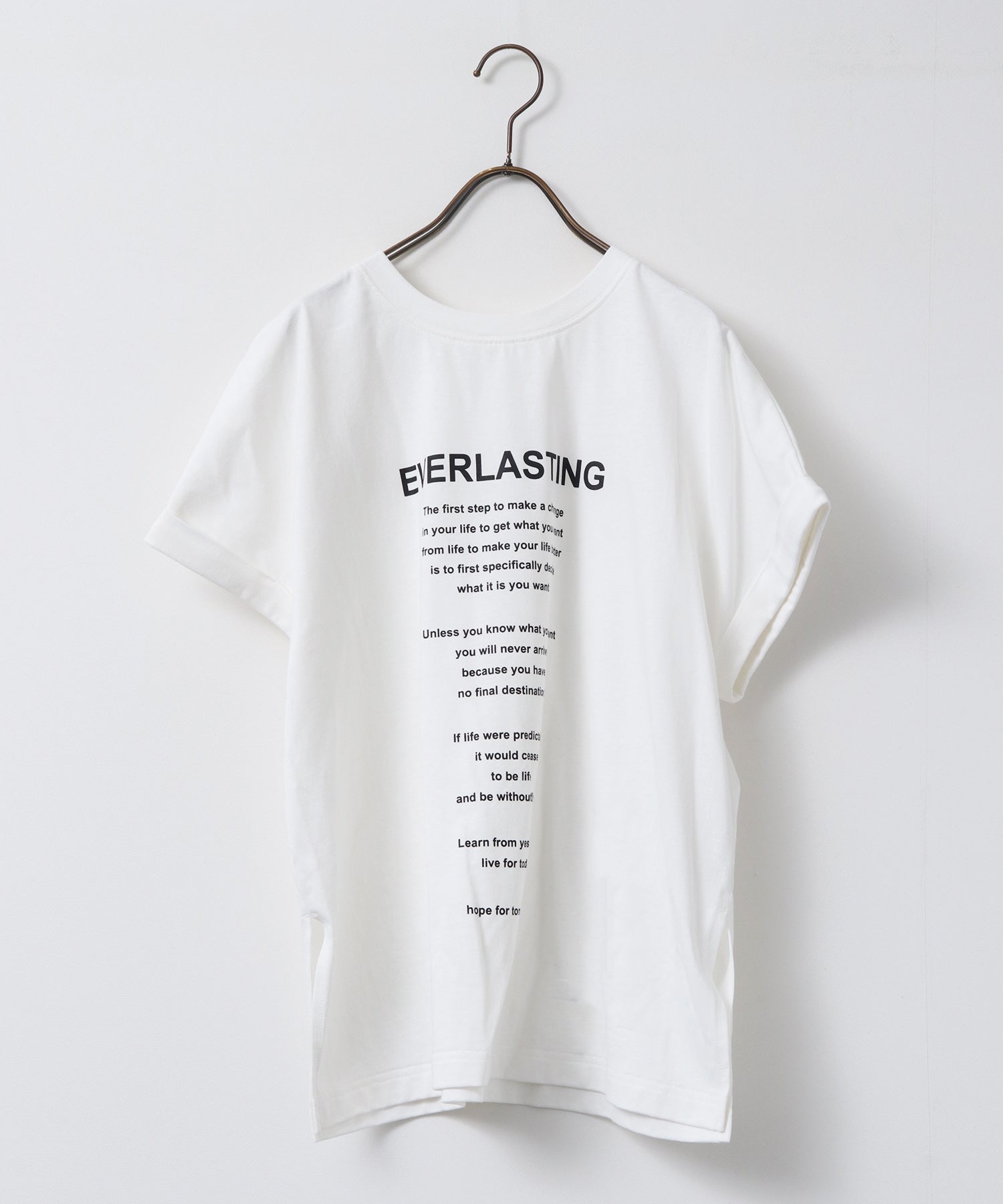 前後2WAY ロゴプリントTシャツ