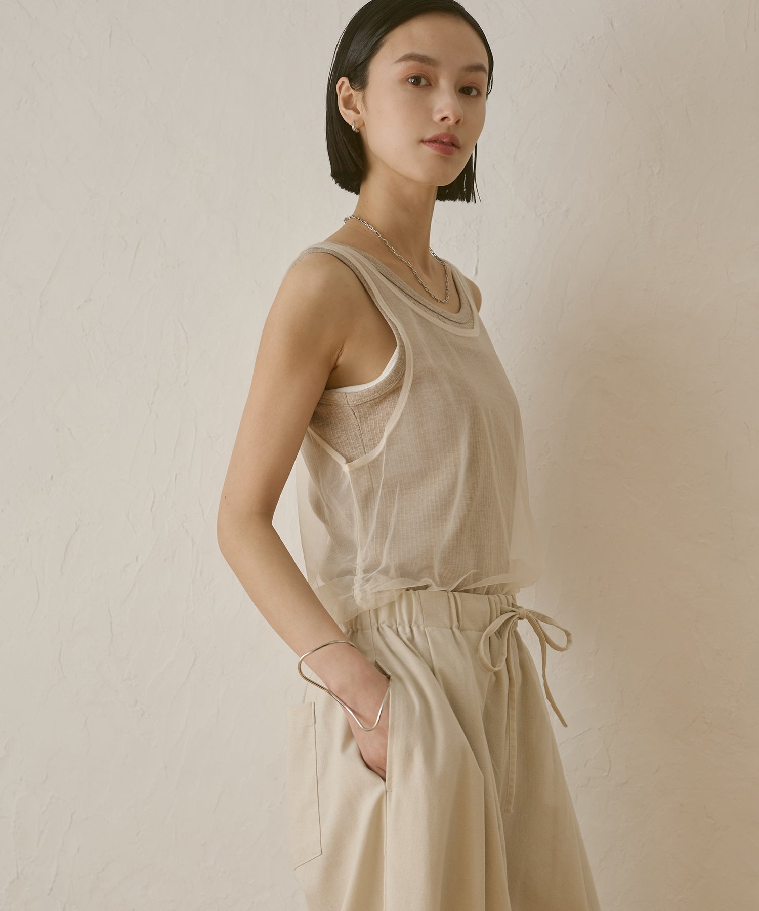 TULLE LAYERED TANK TOP