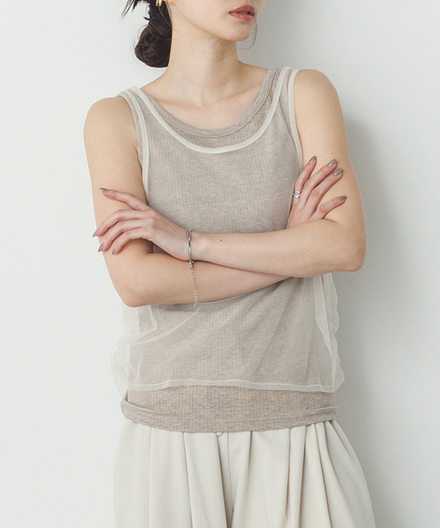 TULLE LAYERED TANK TOP
