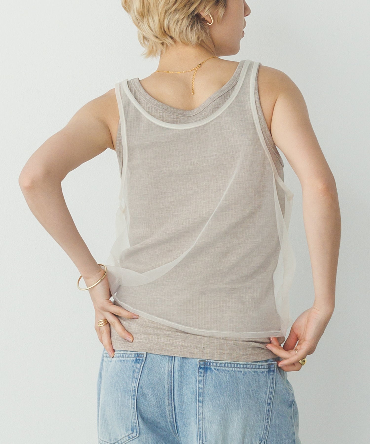 TULLE LAYERED TANK TOP