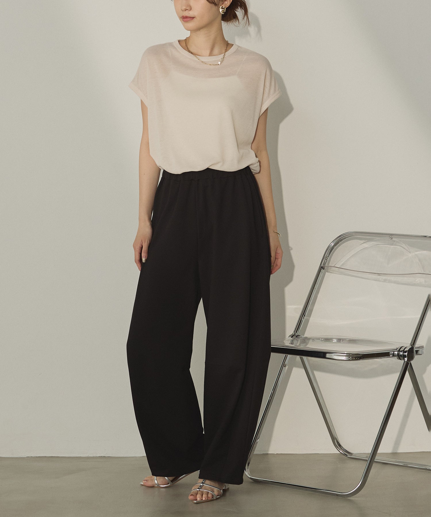 オーバーフレンチ シアーTシャツ