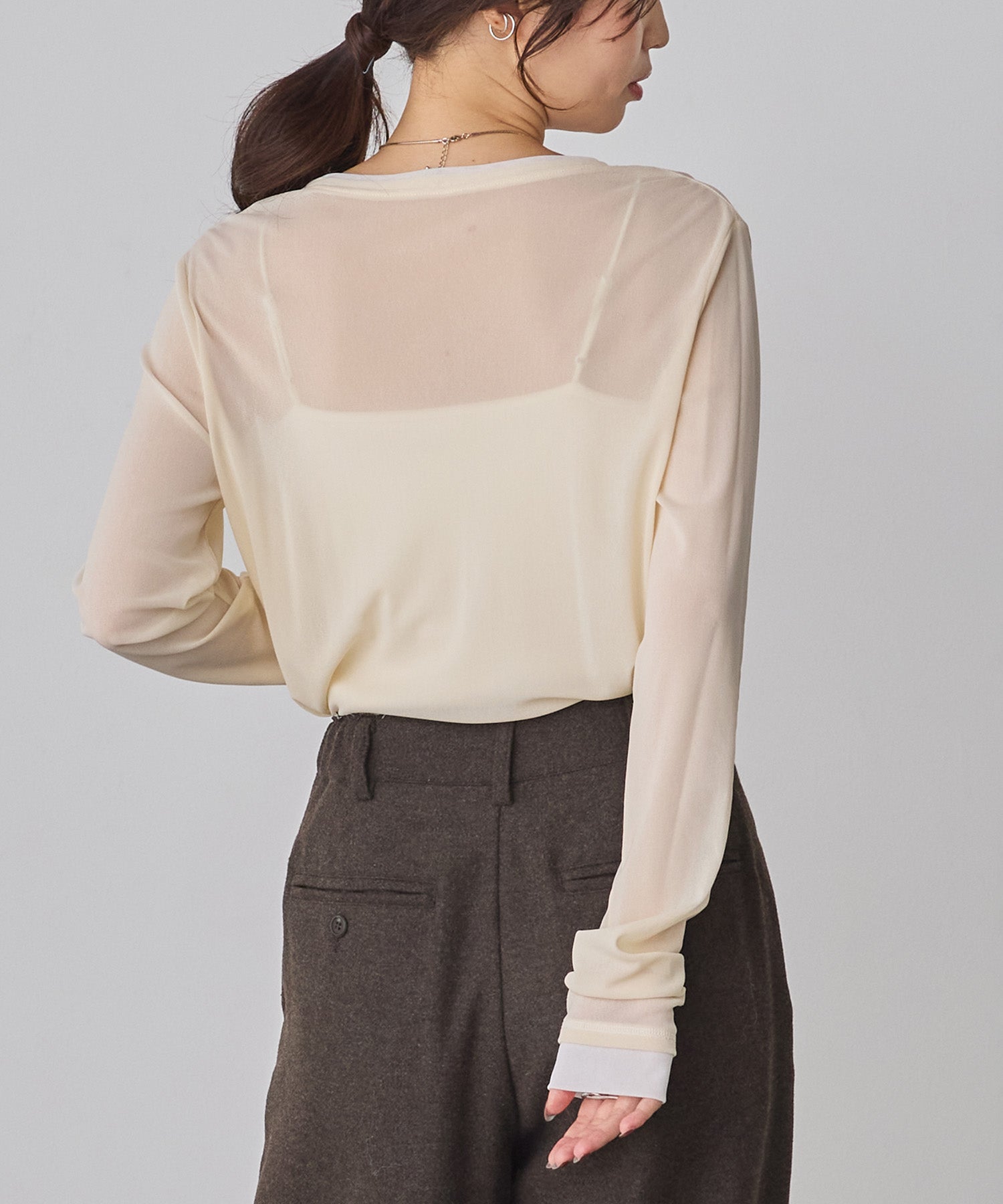 パワーネット バイカラー シアートップス