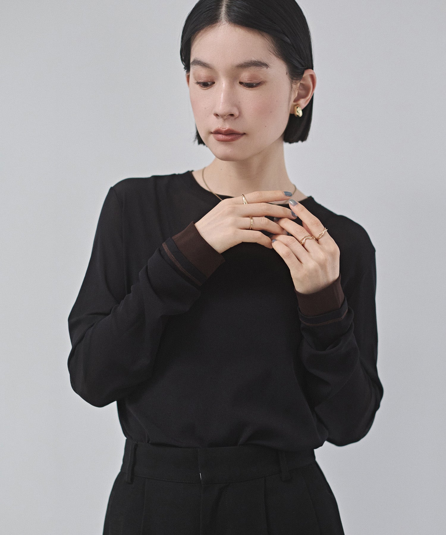 パワーネット バイカラー シアートップス