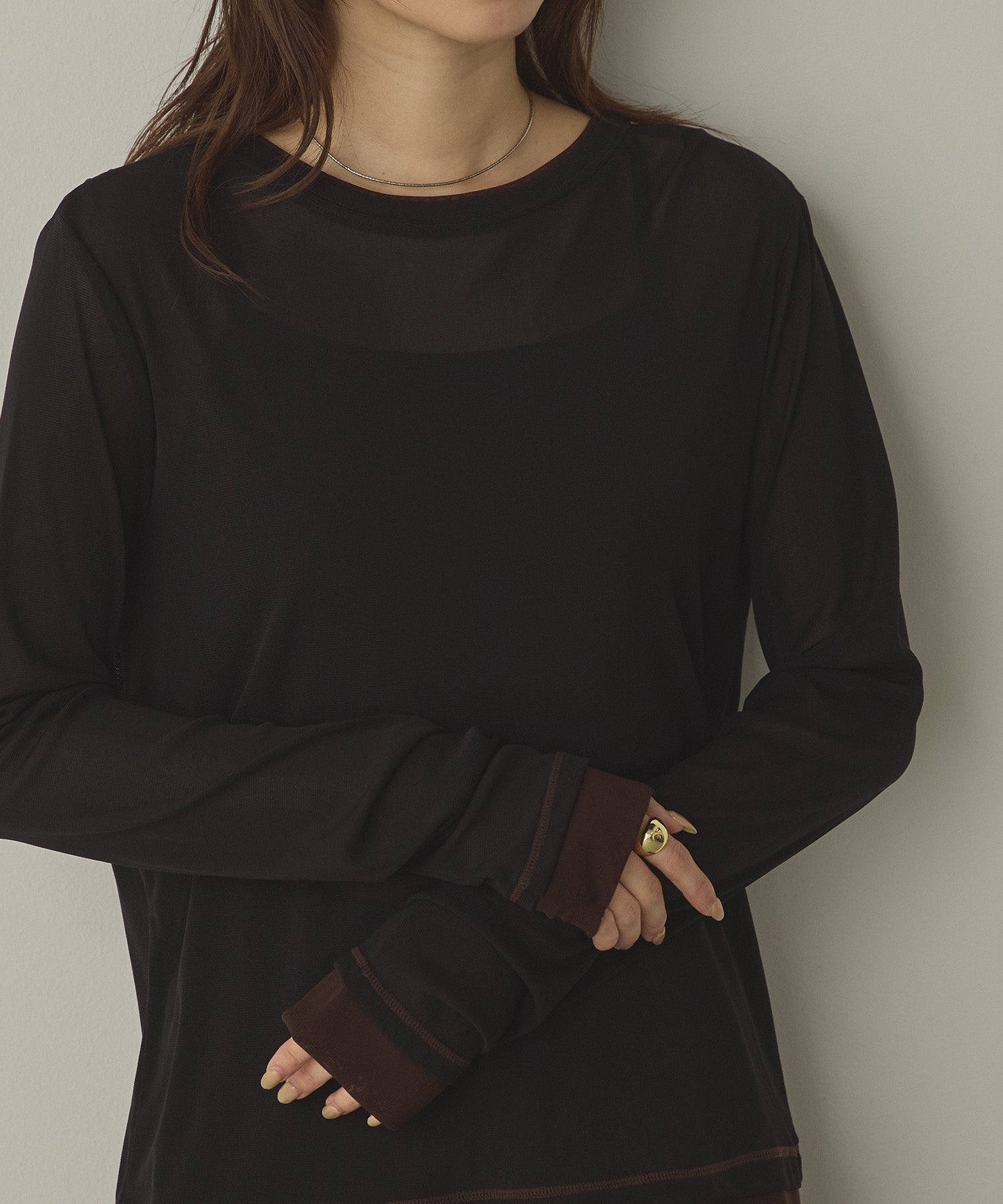 パワーネット バイカラー シアートップス