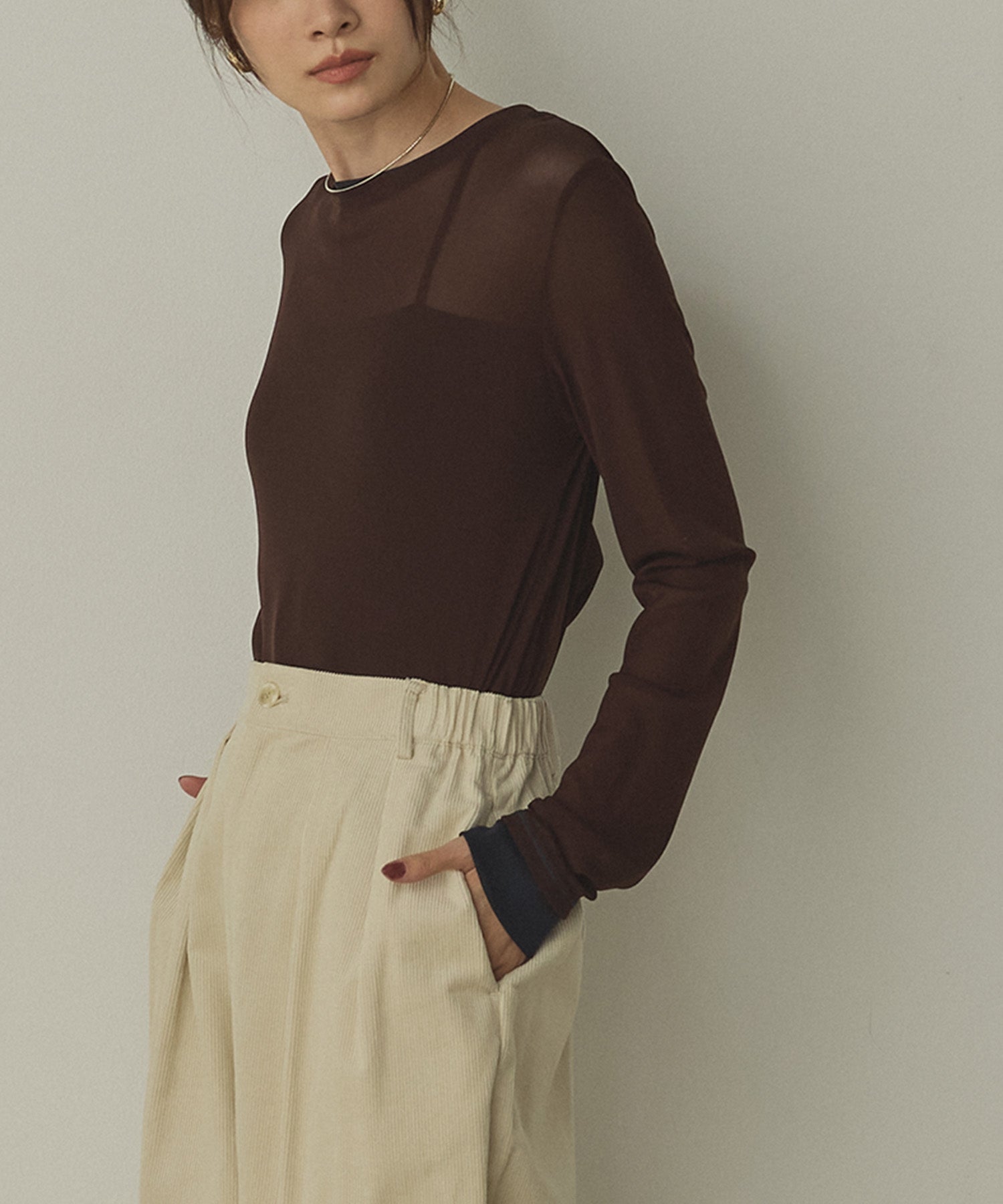 パワーネット バイカラー シアートップス