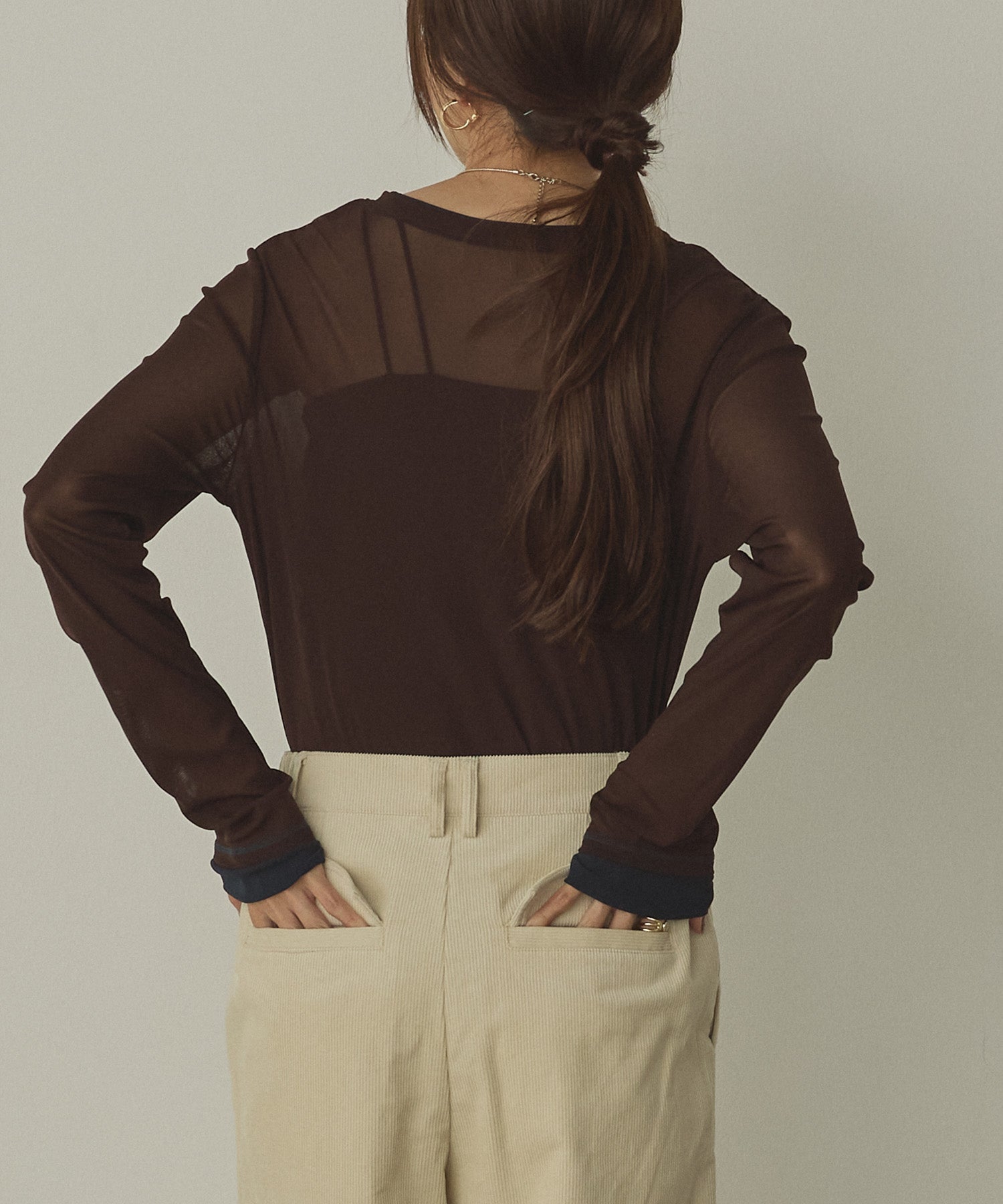 パワーネット バイカラー シアートップス