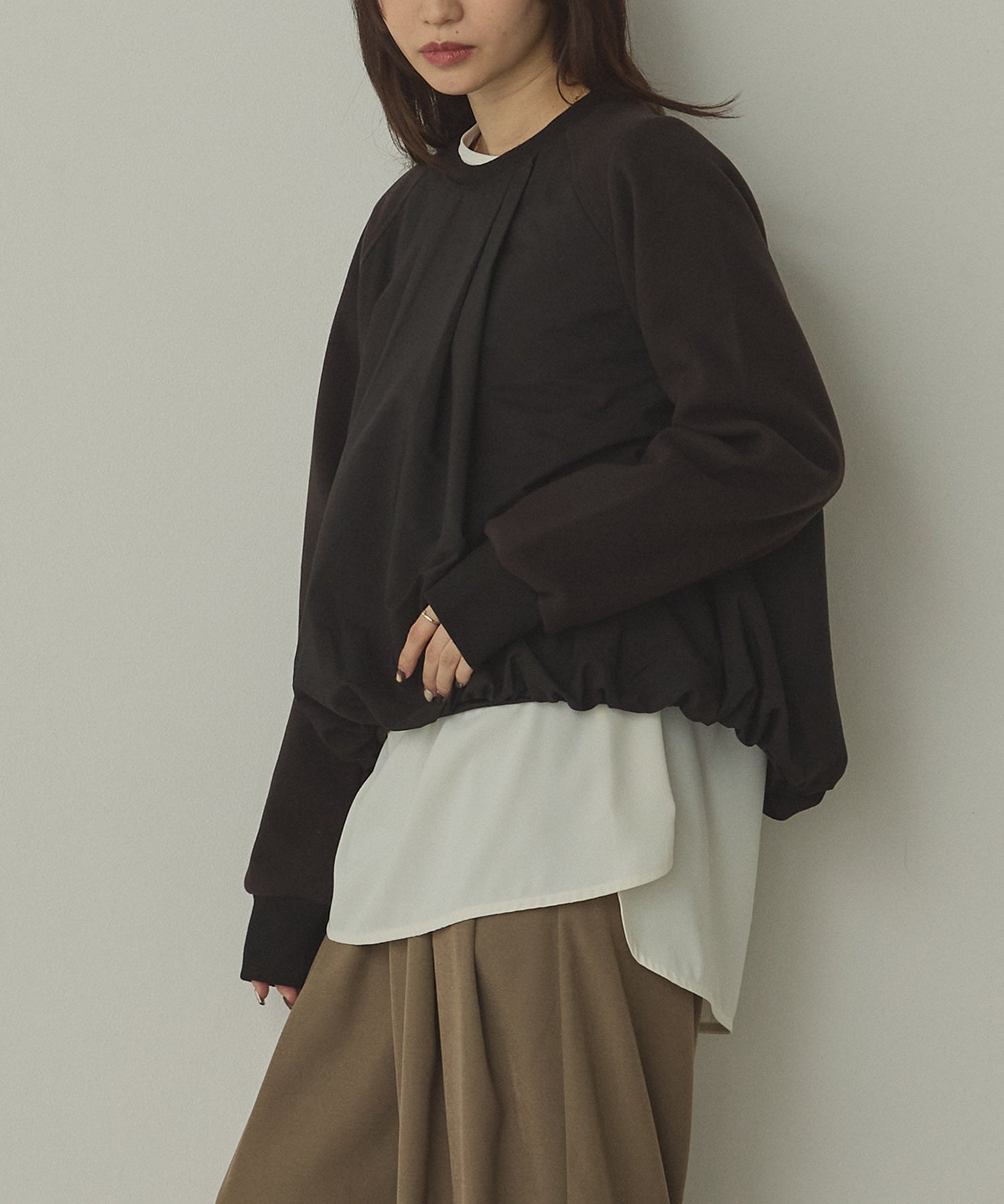 ベロアボンディング バルーンスウェット