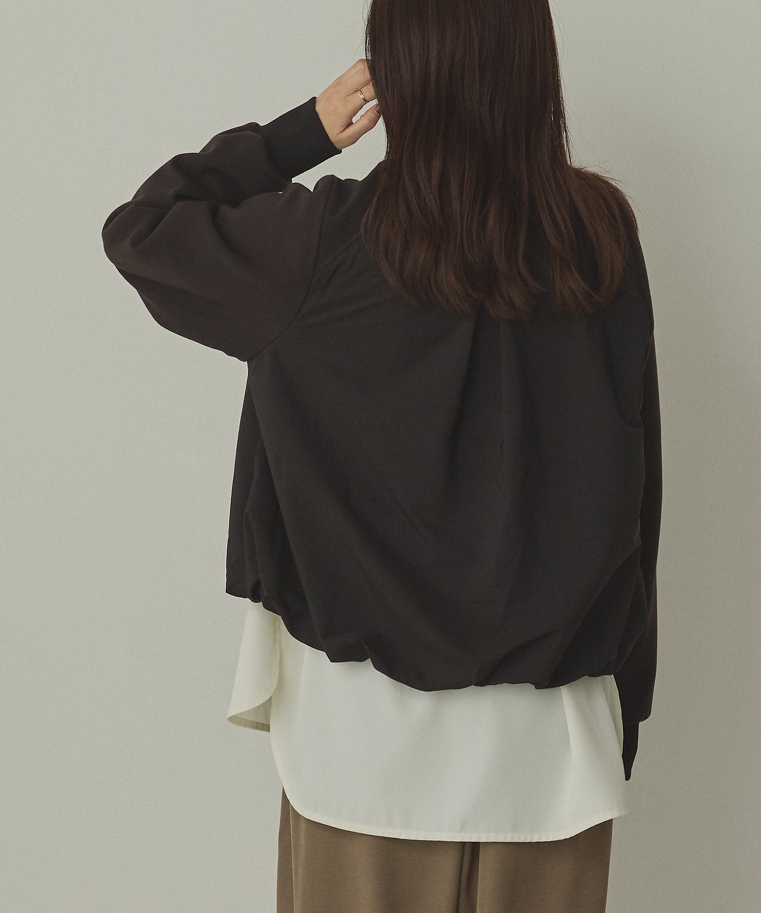 ベロアボンディング バルーンスウェット