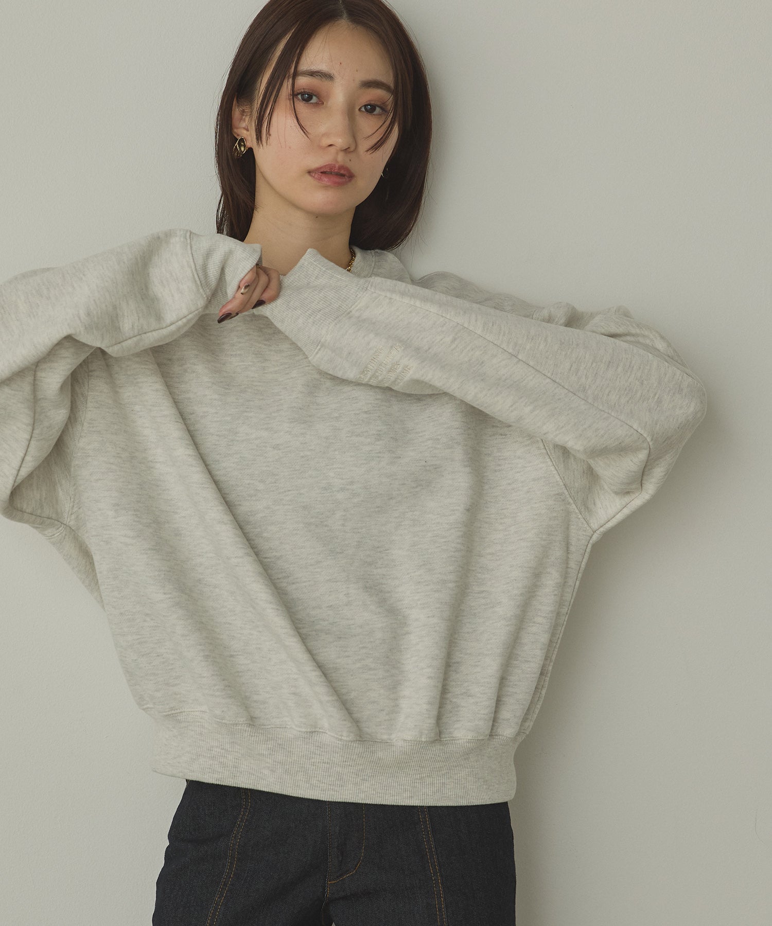 裏起毛 ロゴスウェット