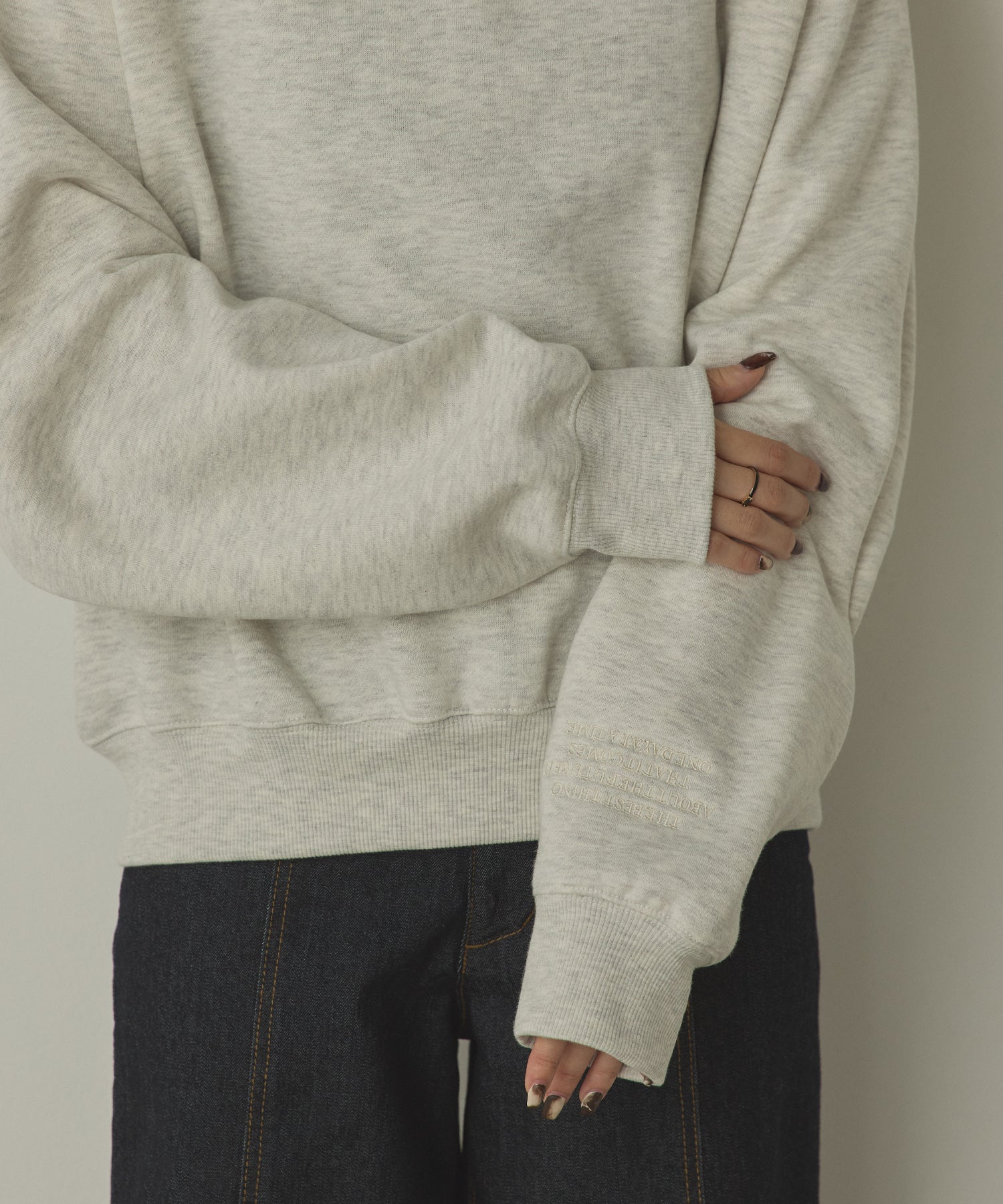 裏起毛 ロゴスウェット