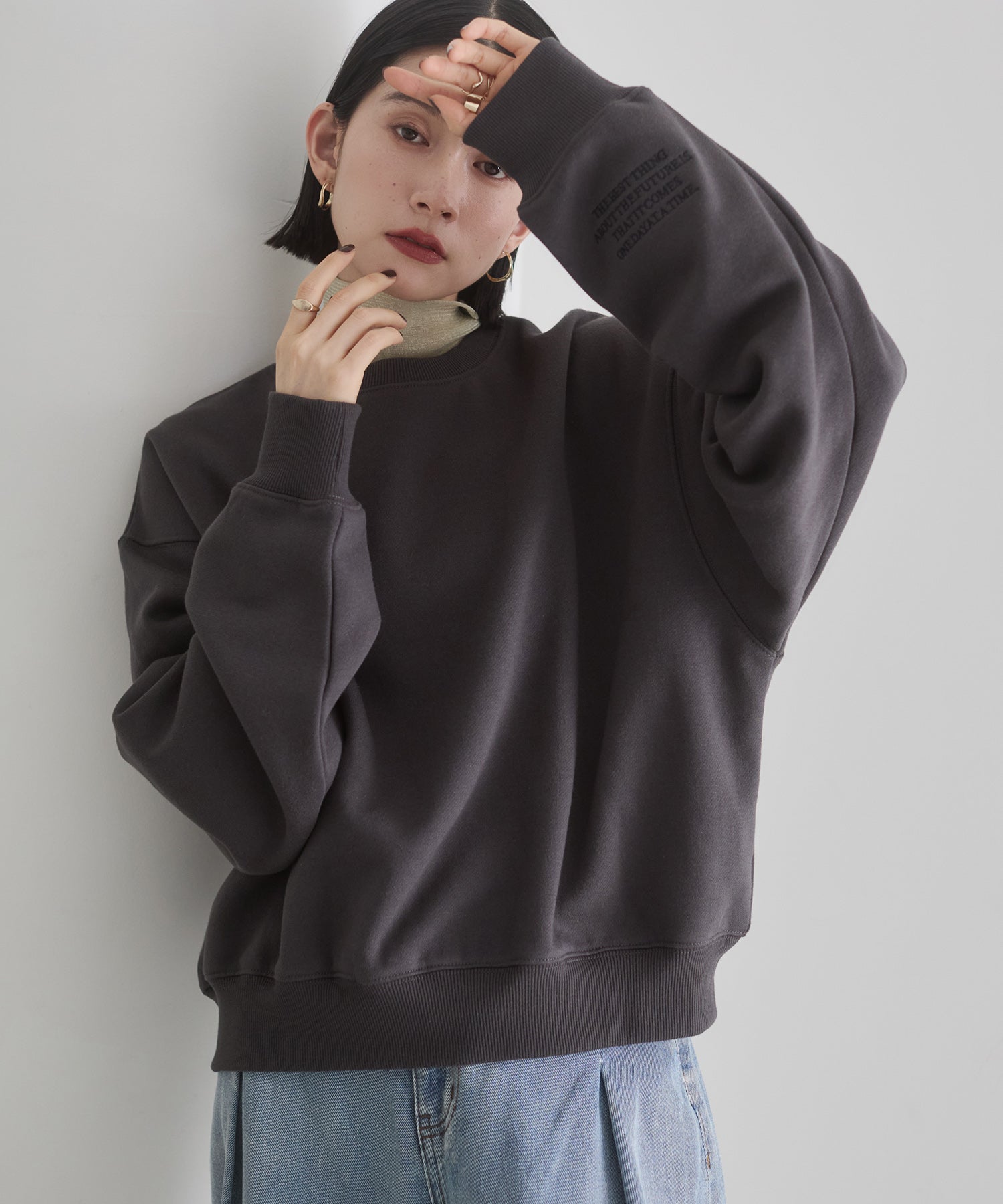 裏起毛 ロゴスウェット