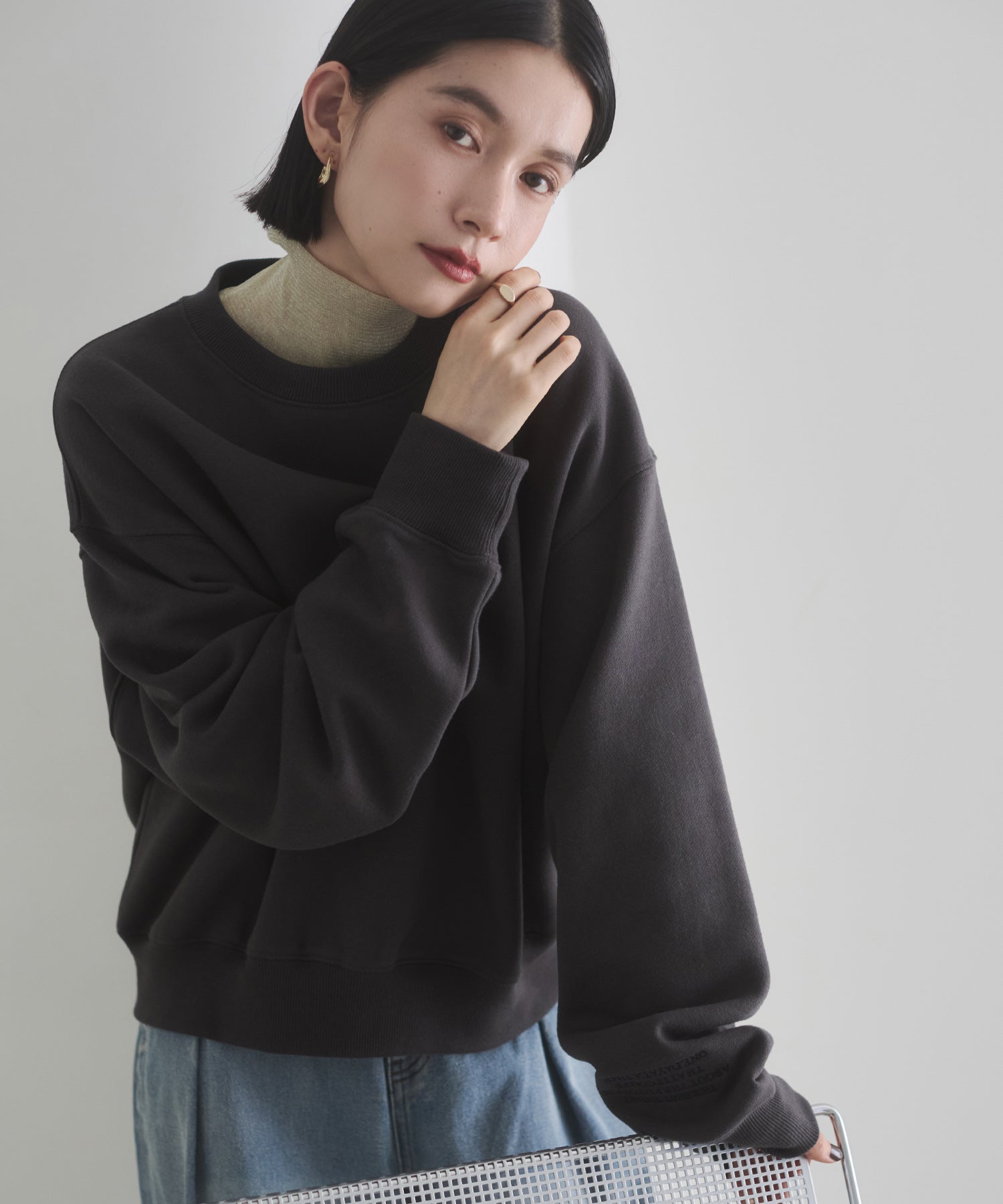 裏起毛 ロゴスウェット