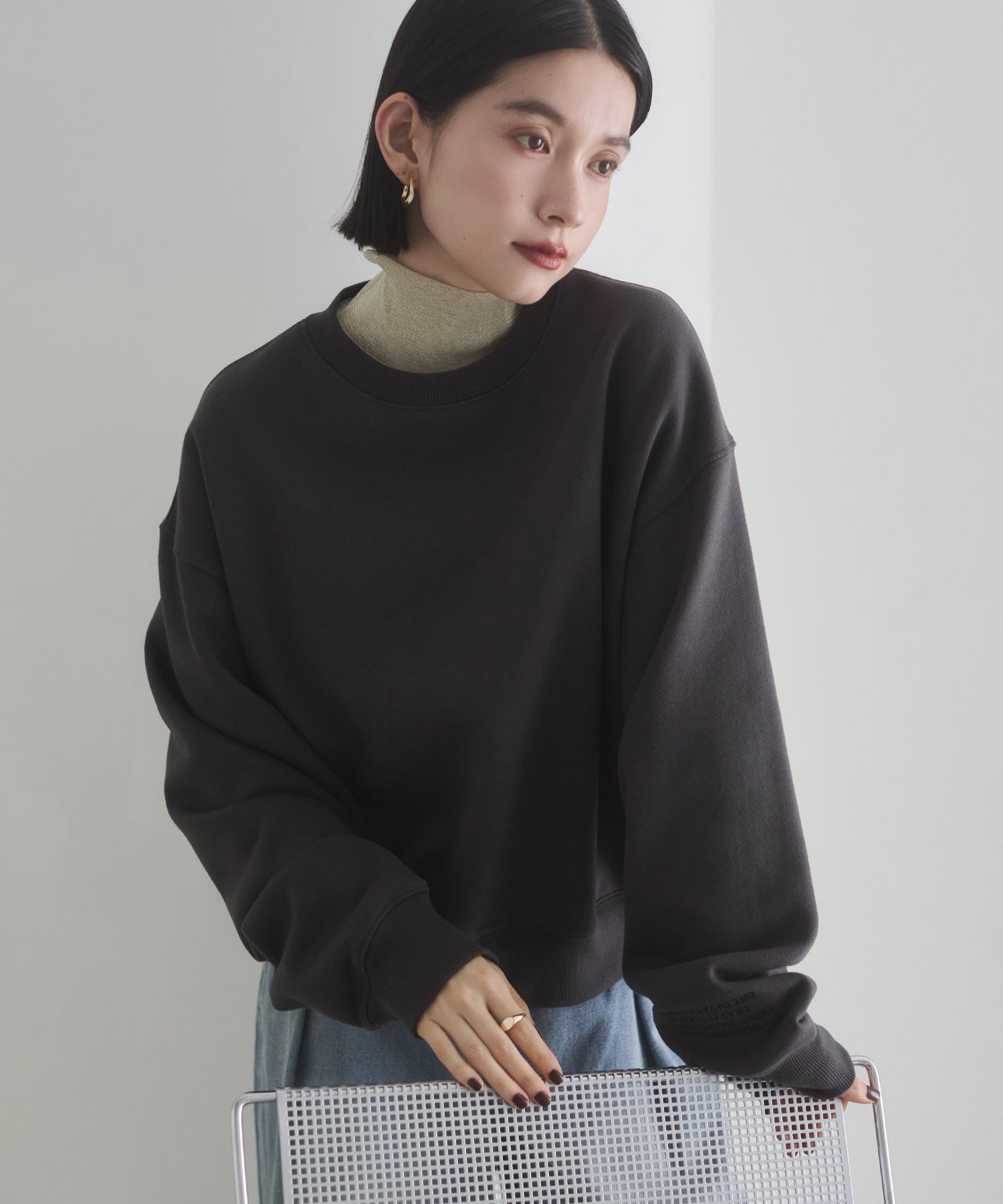 裏起毛 ロゴスウェット