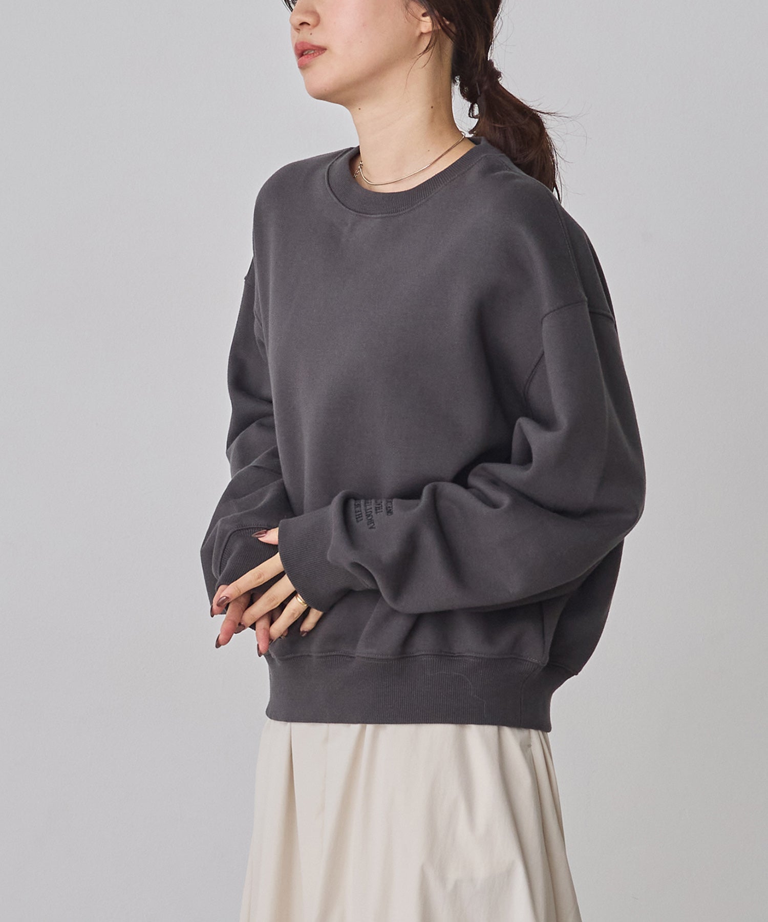 裏起毛 ロゴスウェット