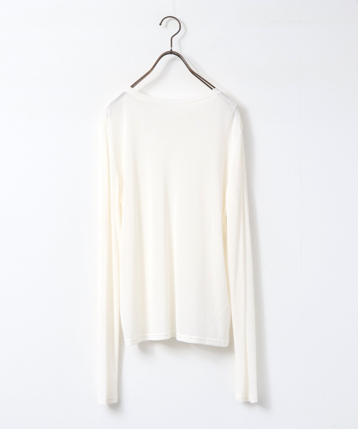 POWER NET CREW-NECK SHEER TOPS