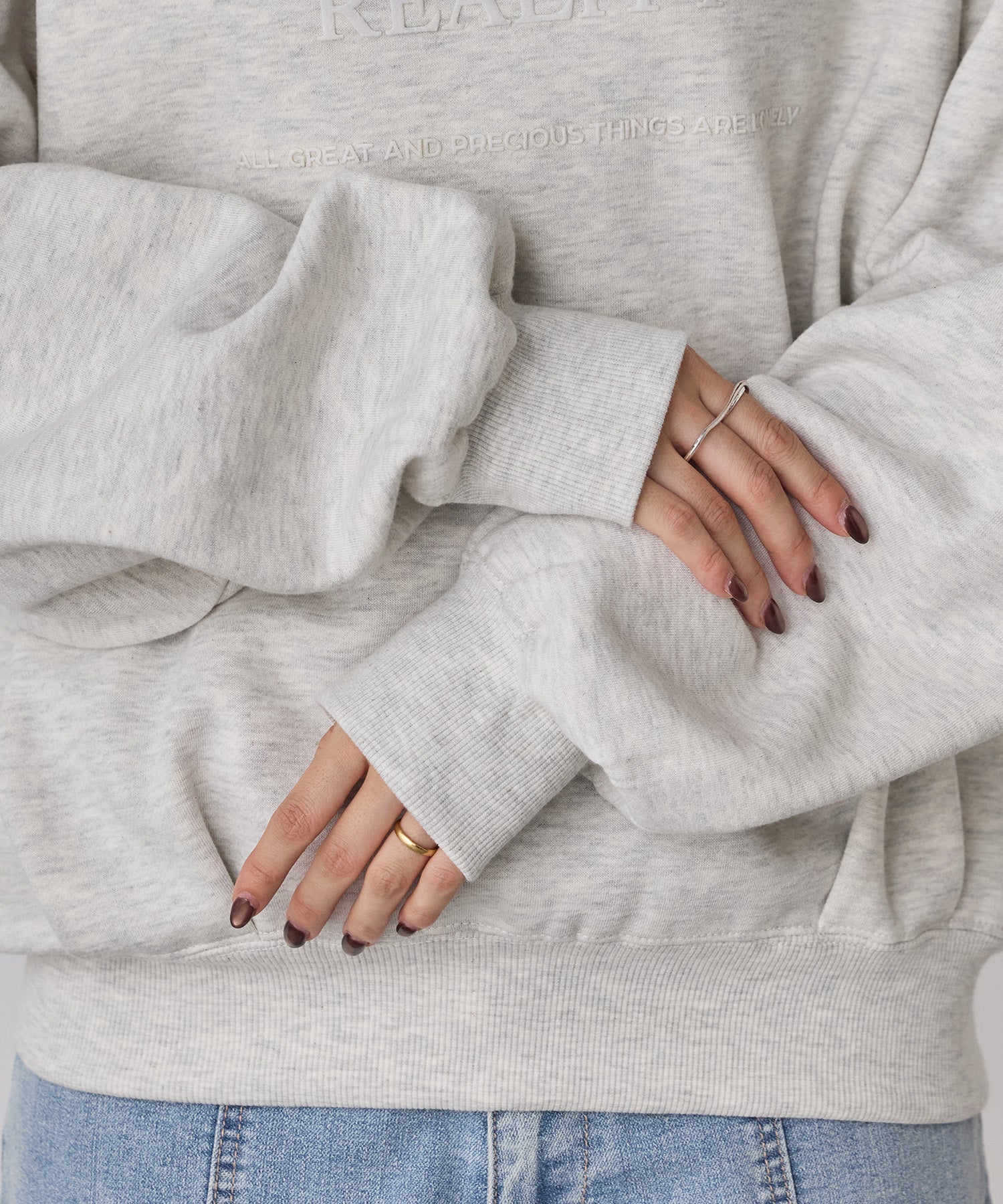 完売品！タグ付き　フーディ　ロゴ　スウェット 裏起毛 フロッキーロゴ スウェット