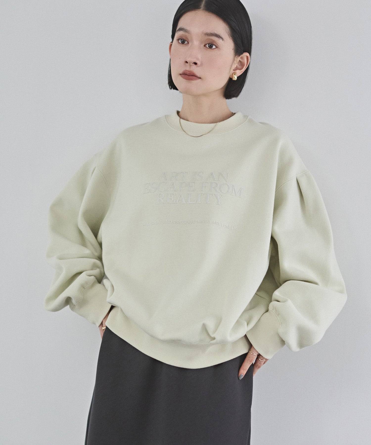 裏起毛 フロッキーロゴ スウェット