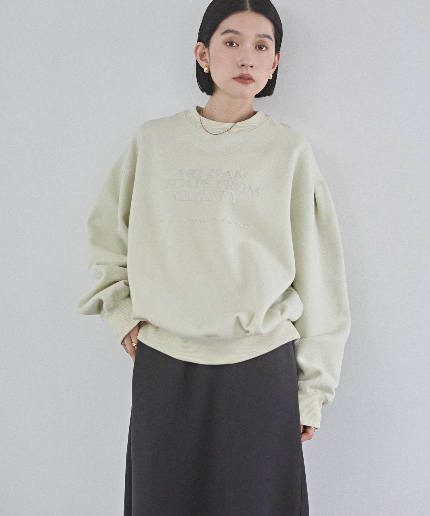 裏起毛 フロッキーロゴ スウェット