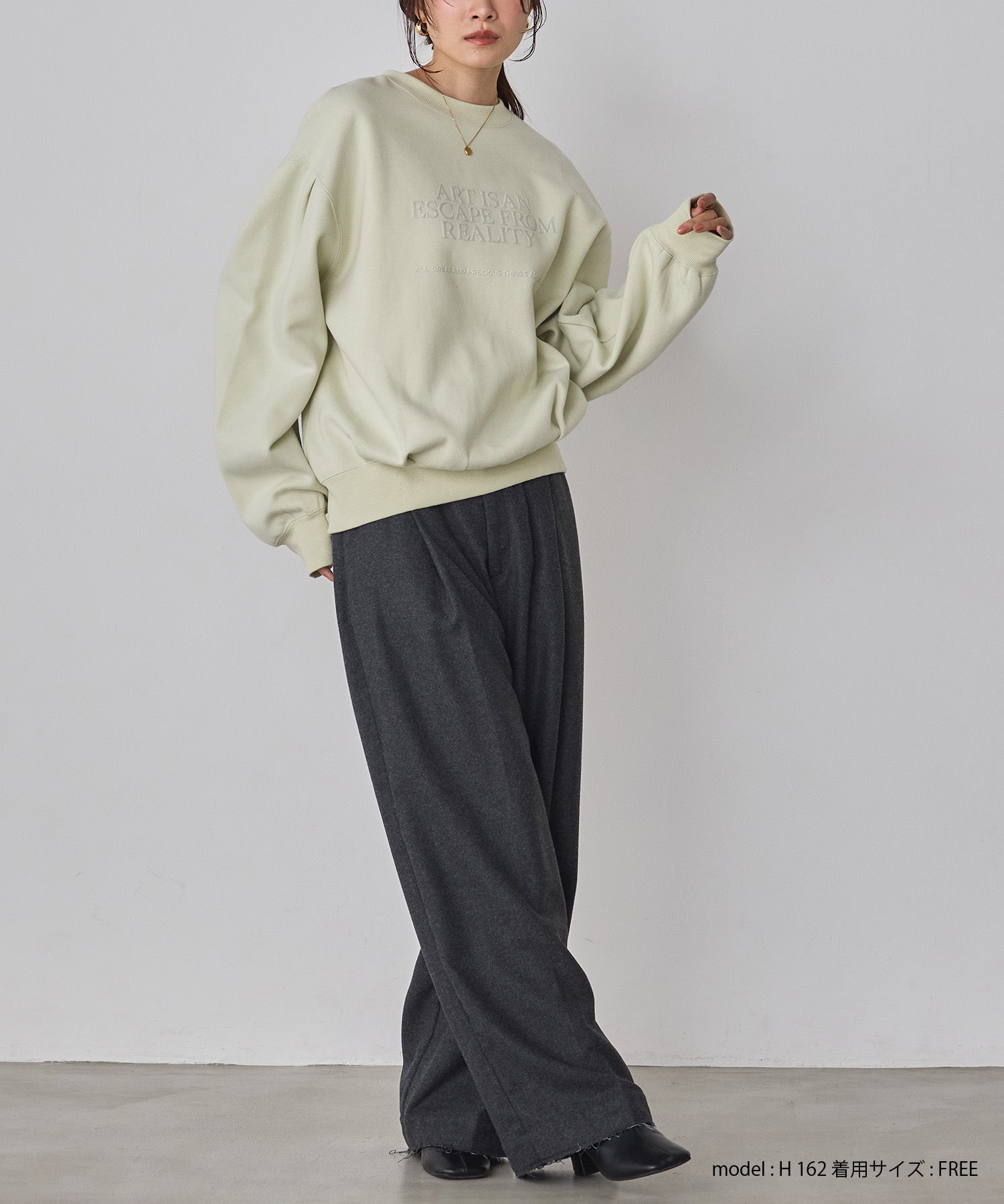 裏起毛 フロッキーロゴ スウェット