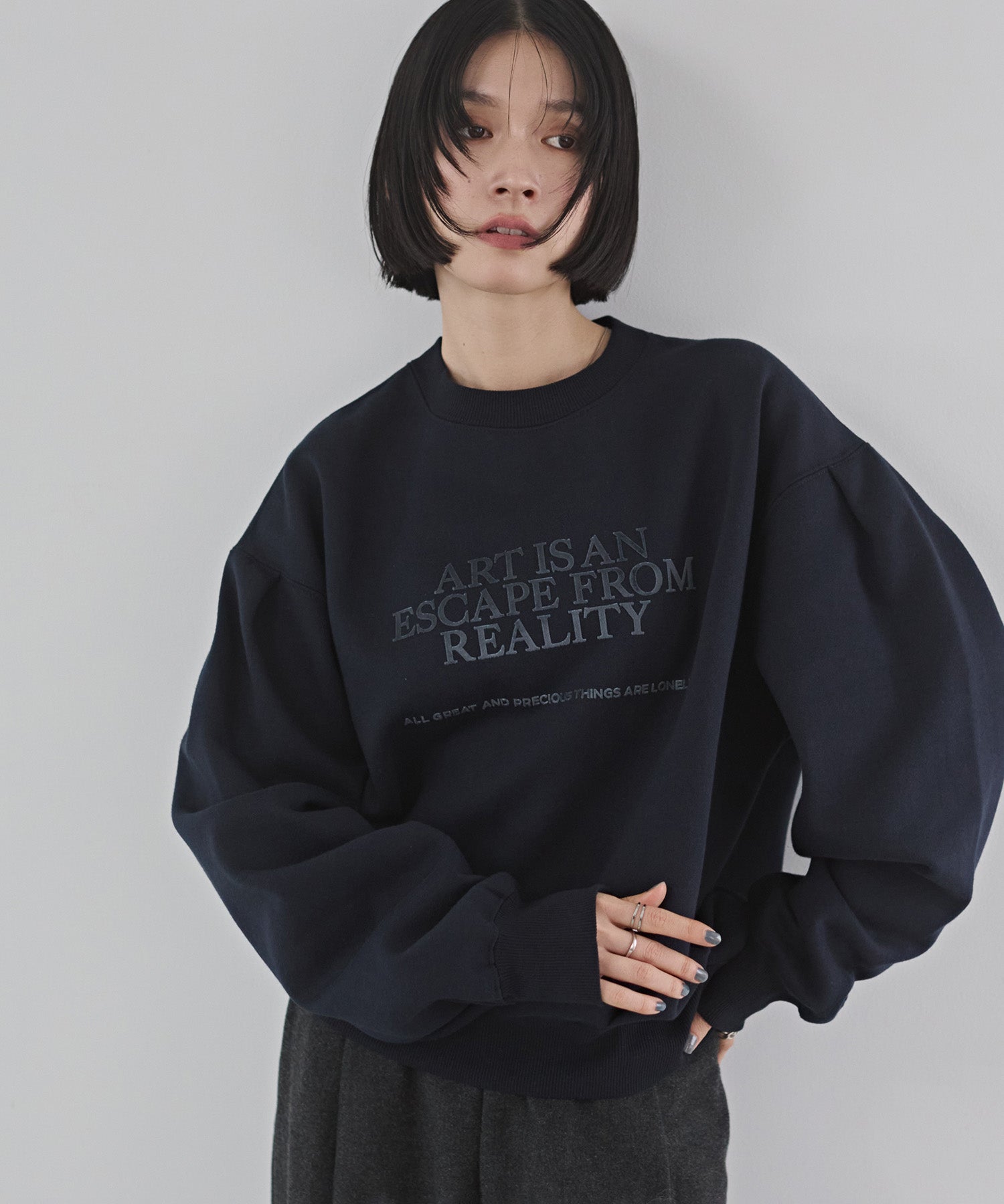 裏起毛 フロッキーロゴ スウェット