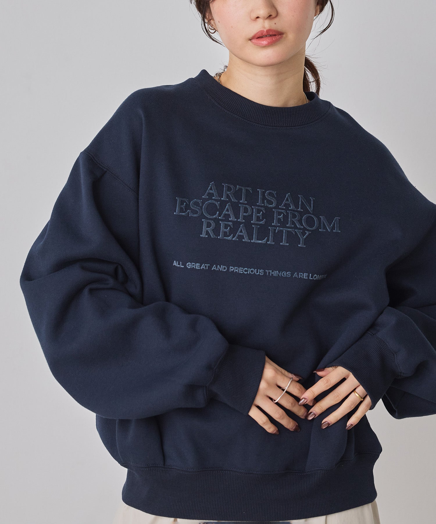 裏起毛 フロッキーロゴ スウェット