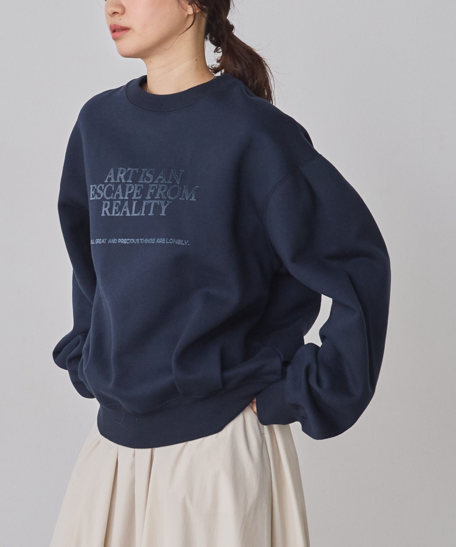 裏起毛 フロッキーロゴ スウェット