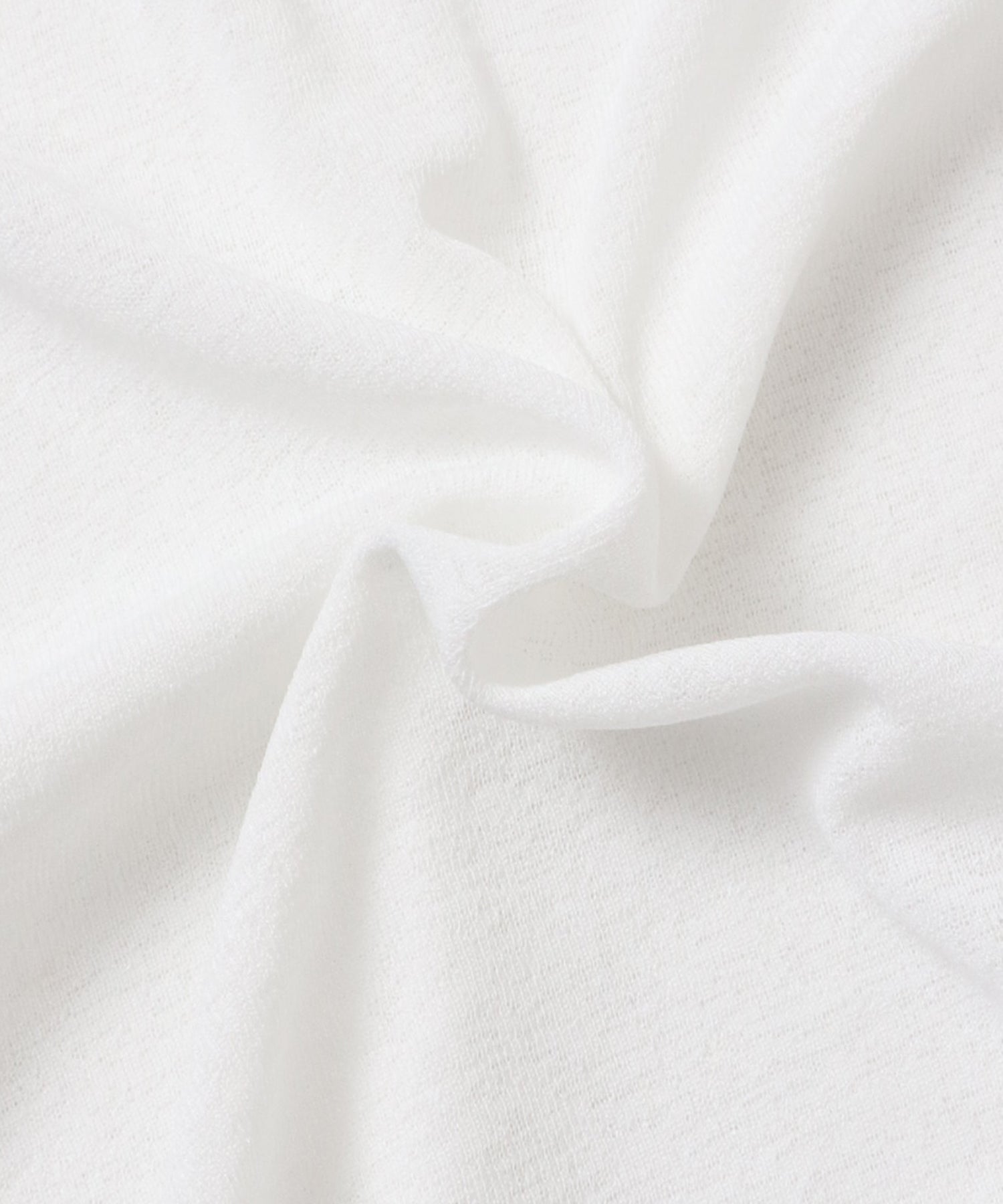 クルーネック シアーワッフルトップス